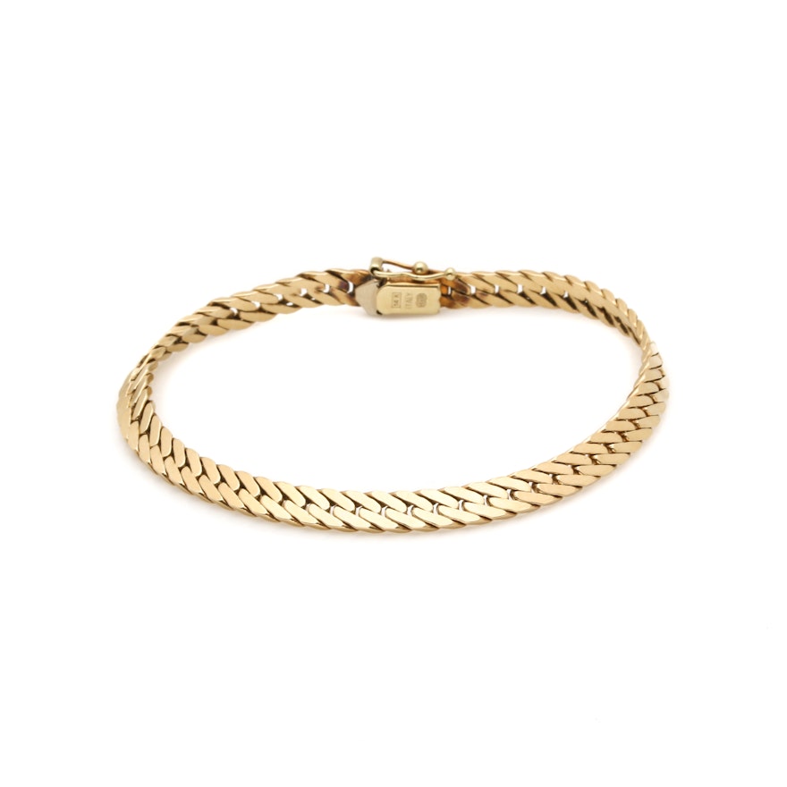 UnoAErre 14K Yellow Gold Fancy Link Chain Bracelet