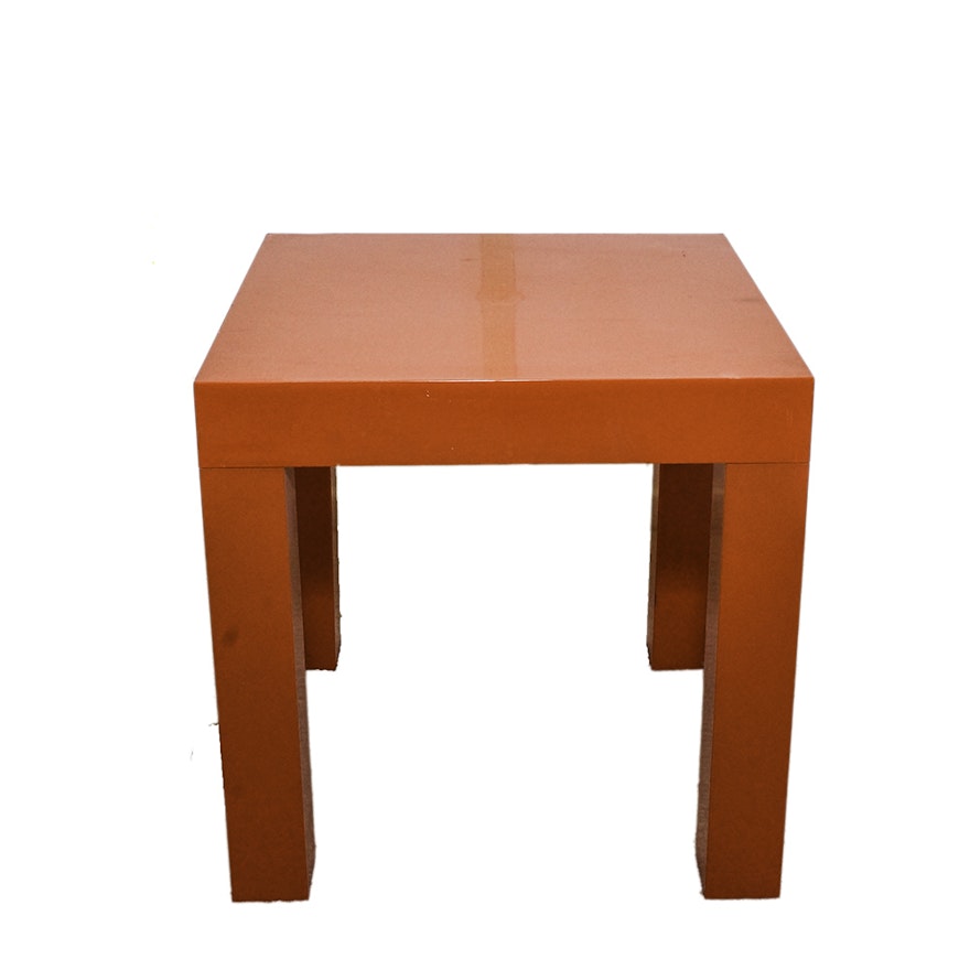 Modern Style Red Plastic End Table