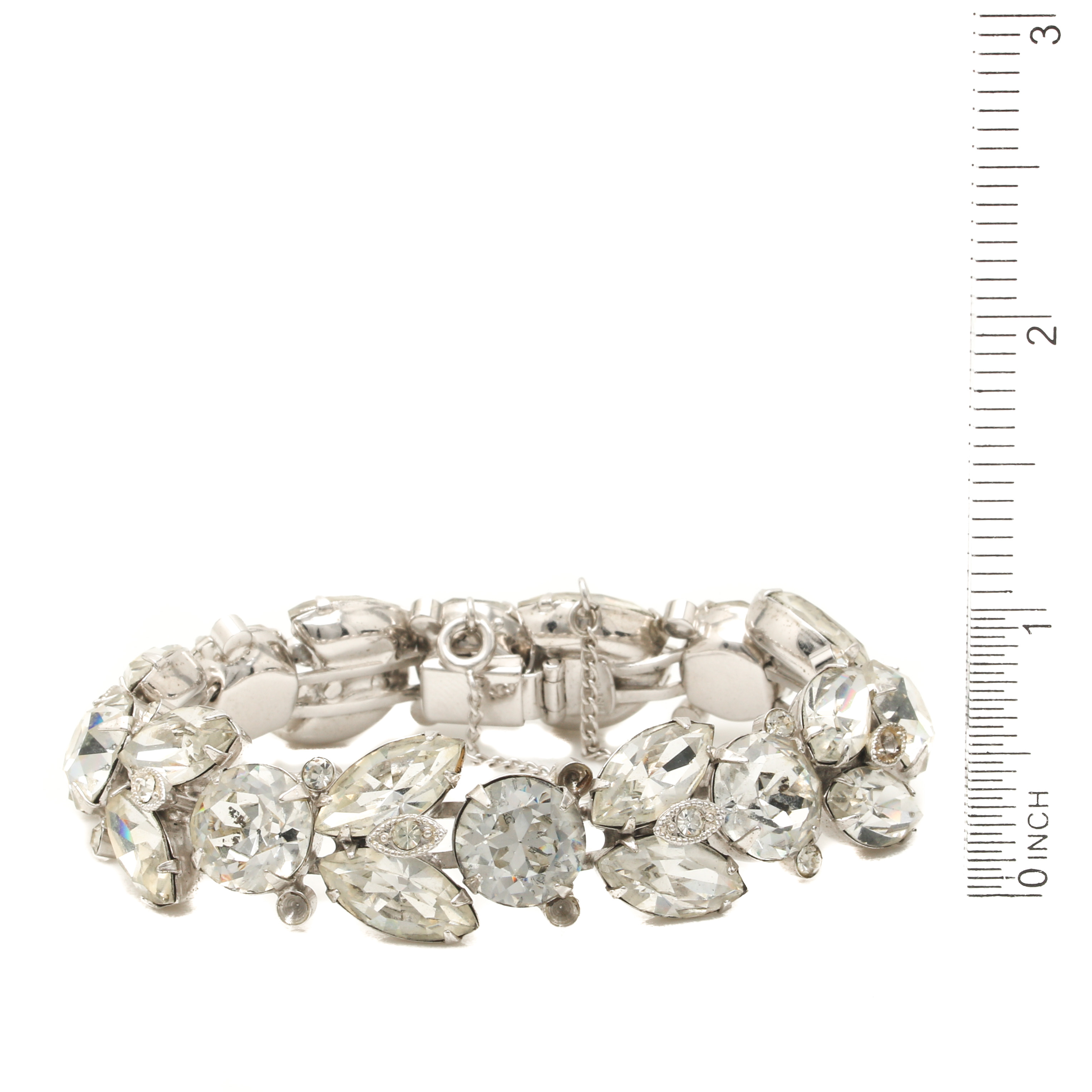 Selection of Eisenberg and Jomaz Silver Tone Glass Demi Parure Jewelry