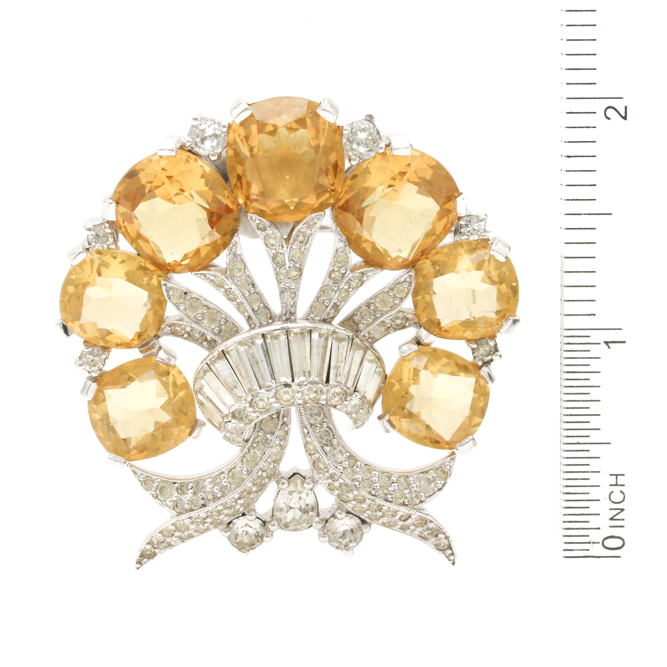 Selection of Eisenberg and Jomaz Silver Tone Glass Demi Parure Jewelry