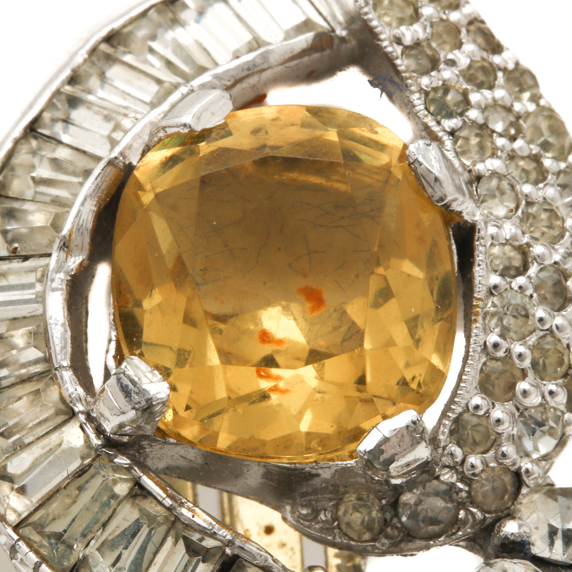 Selection of Eisenberg and Jomaz Silver Tone Glass Demi Parure Jewelry