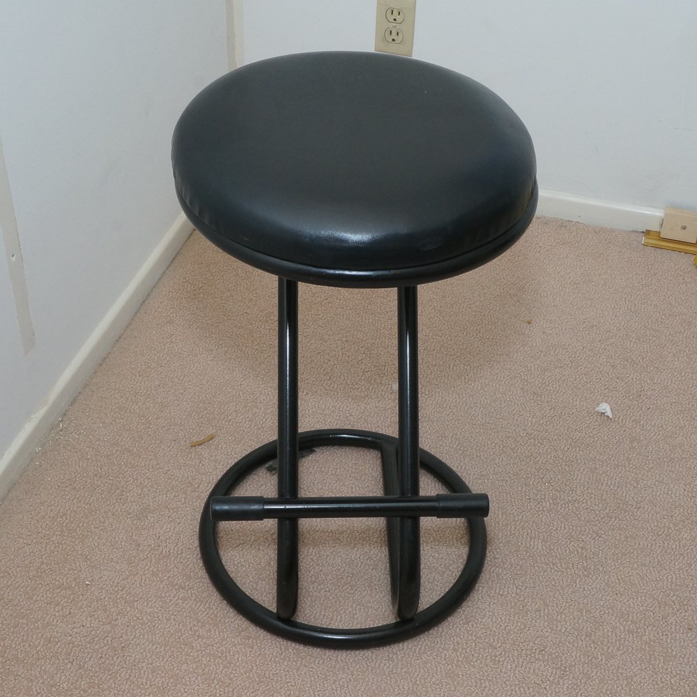 Modern Black Z-Stool