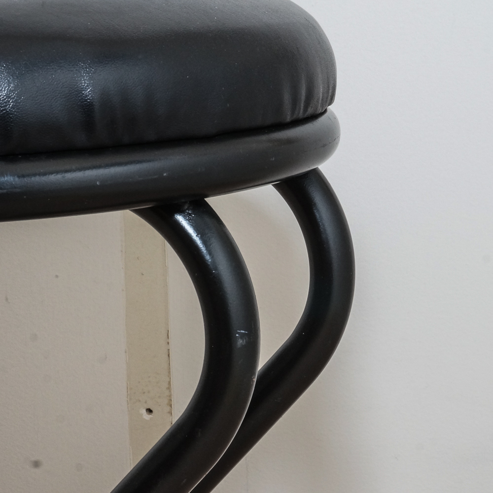 Modern Black Z-Stool