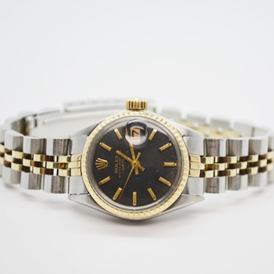 Rolex Oyster Perpetual Date 14K Yellow Gold Wristwatch