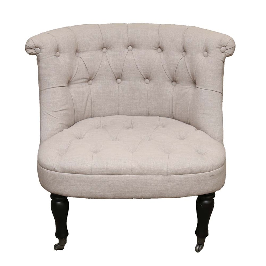 Tufted Barrel Back Accented Chair