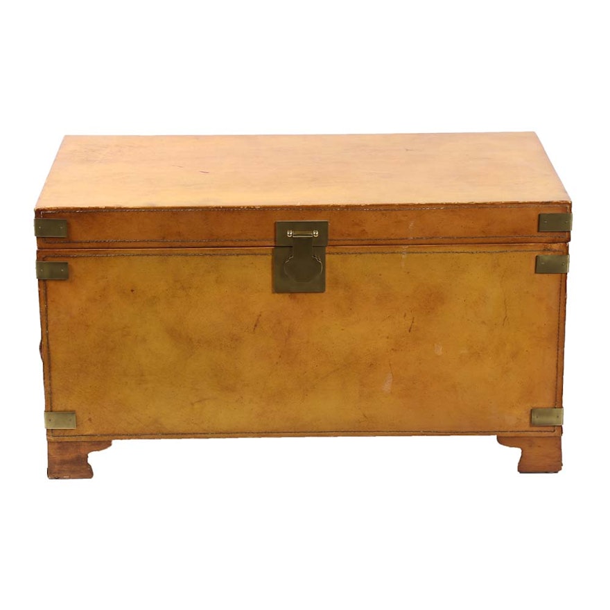 Leather Upholstered Trunk by Vanguard