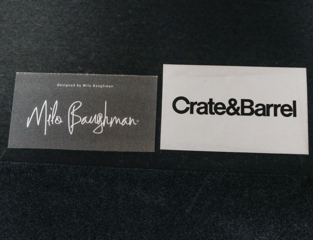 Modern Style Gray Sofa by Milo Baughman for Crate & Barrel