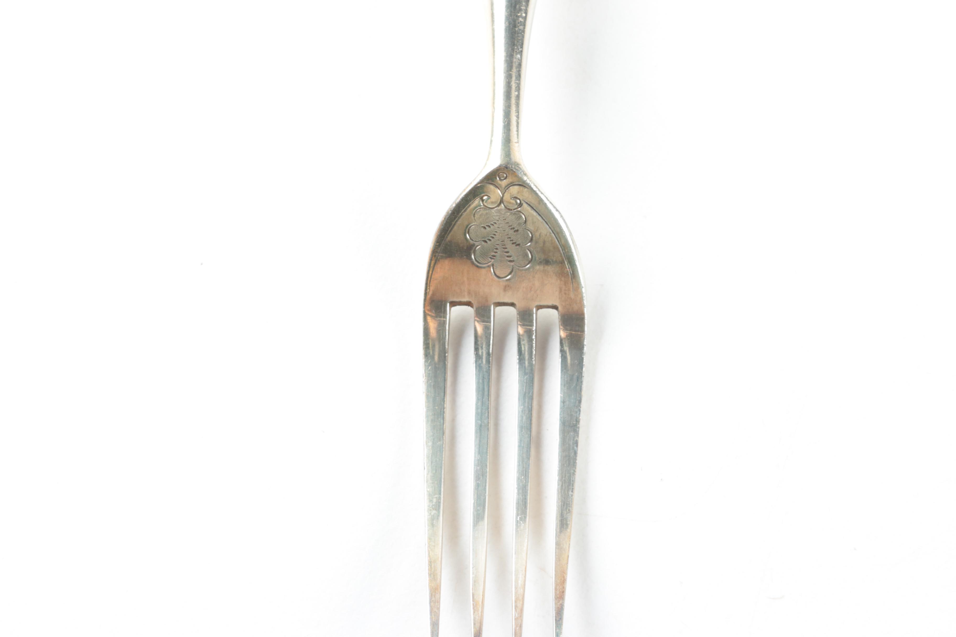 Set of Celluloid Handled Silver Plate Flatware