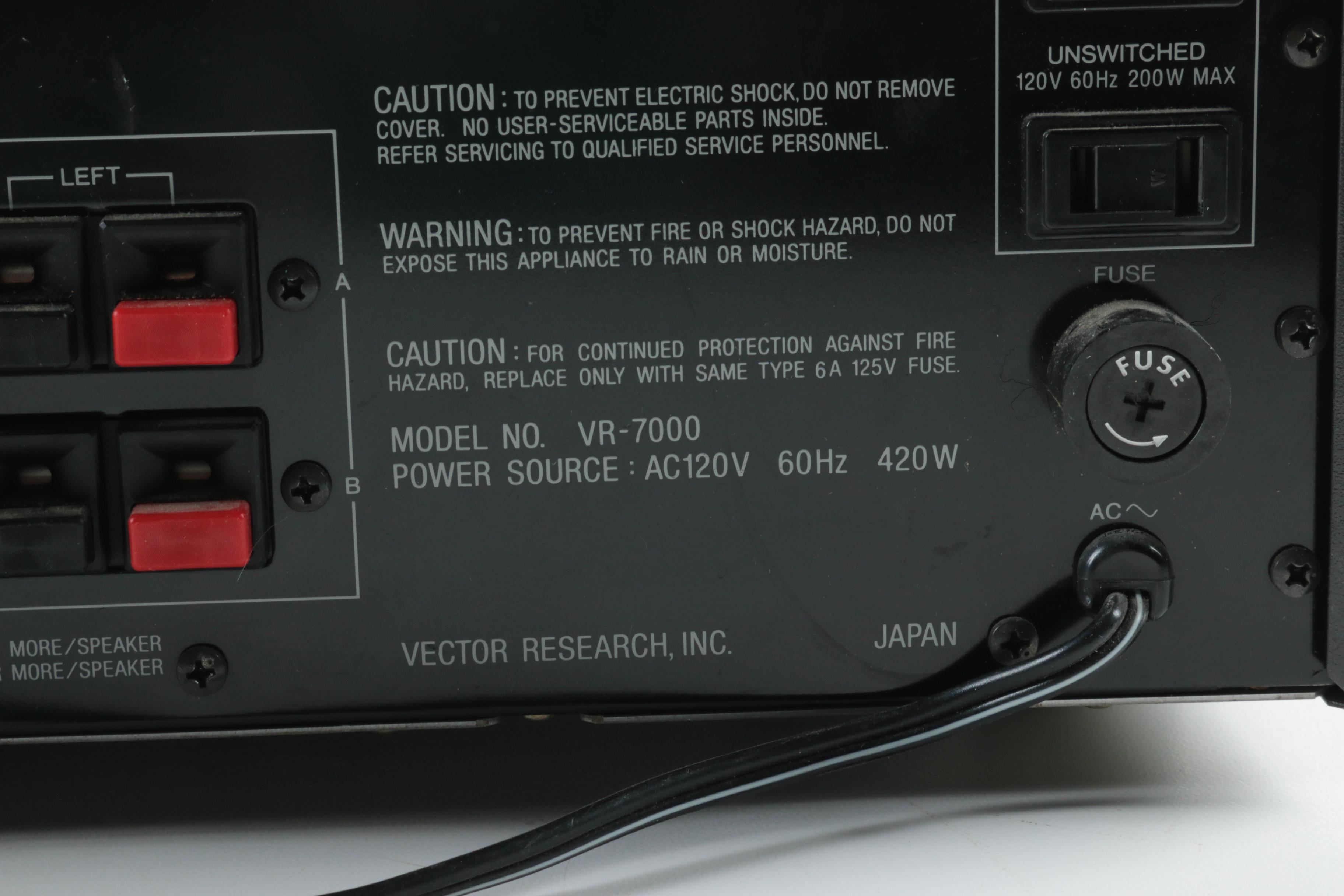 Vector Research FM/AM Stereo Receiver