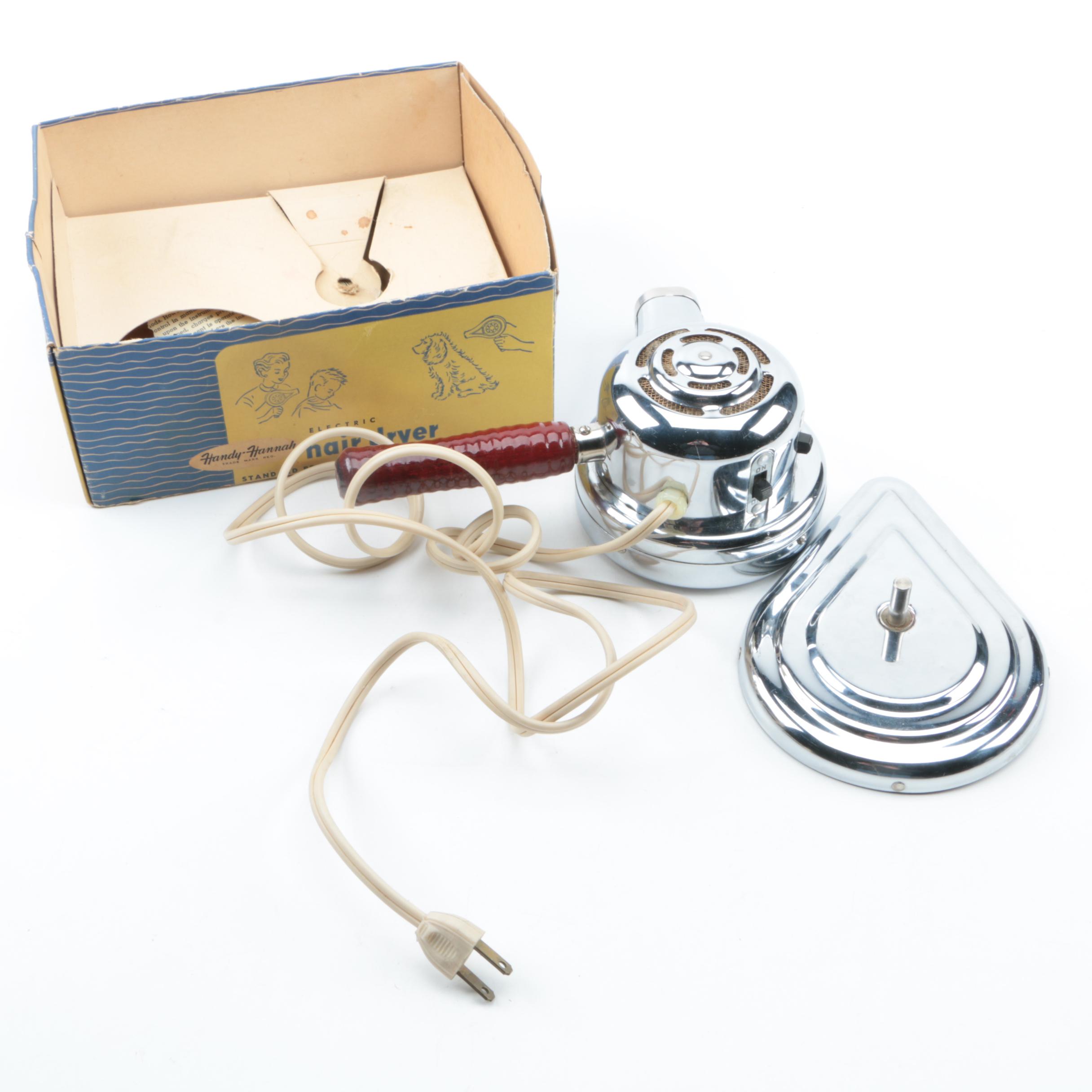 Vintage "Handy Hannah" Hair Dryer with Stand, Circa 1950s
