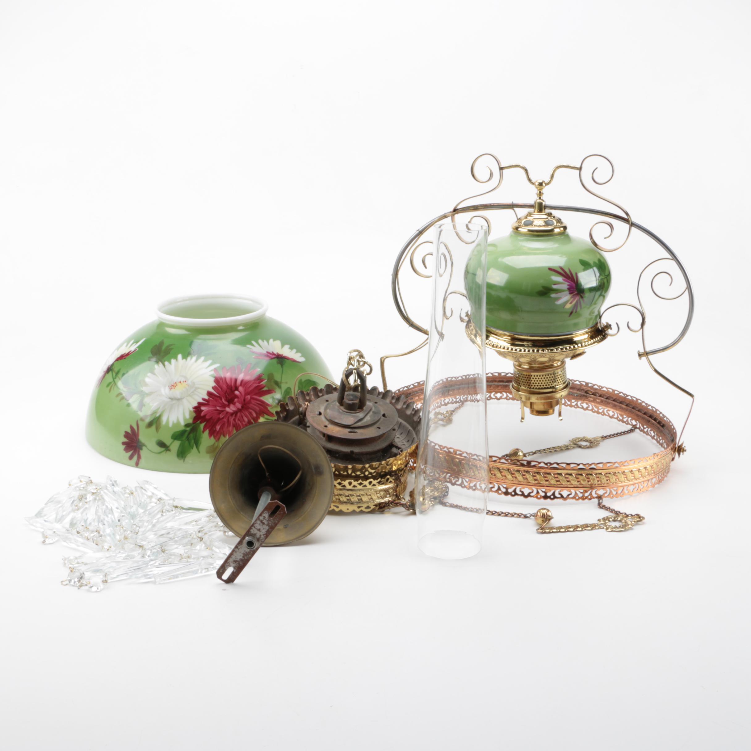 Converted Oil Pendant Light