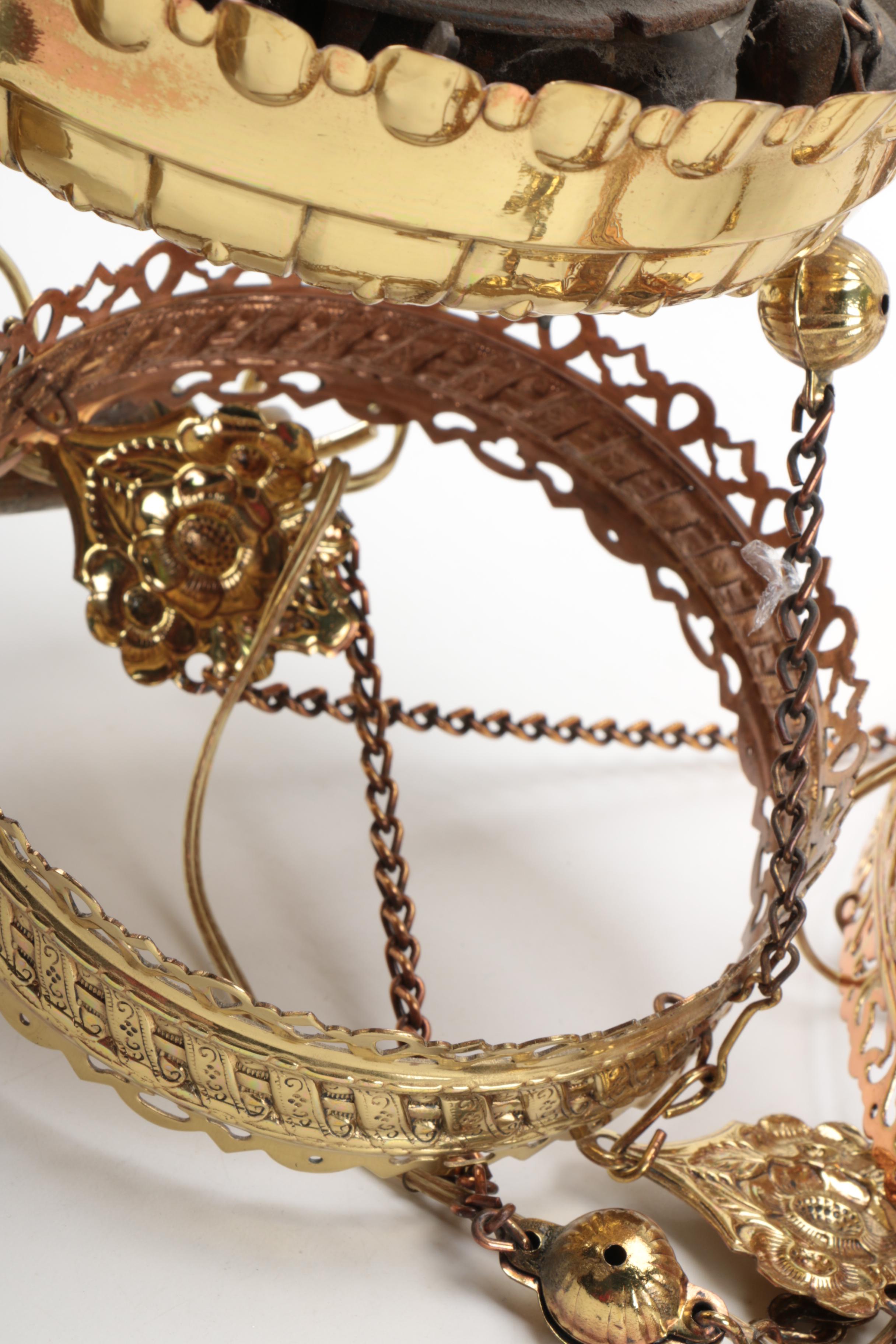 Converted Oil Pendant Light