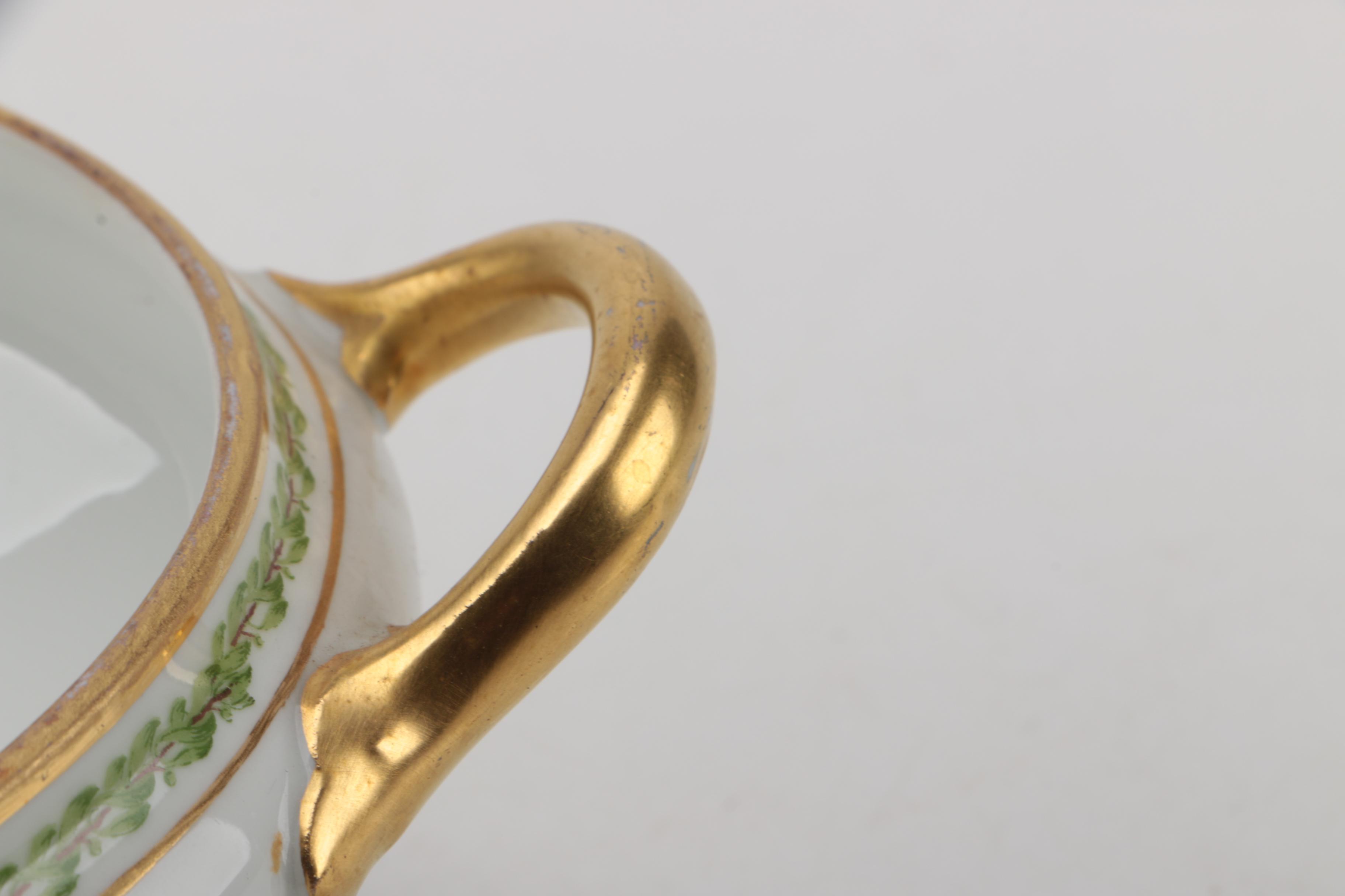 Circa 1920s GDA Haviland "Castiglione" Limoges Porcelain Covered Vegetable Dish