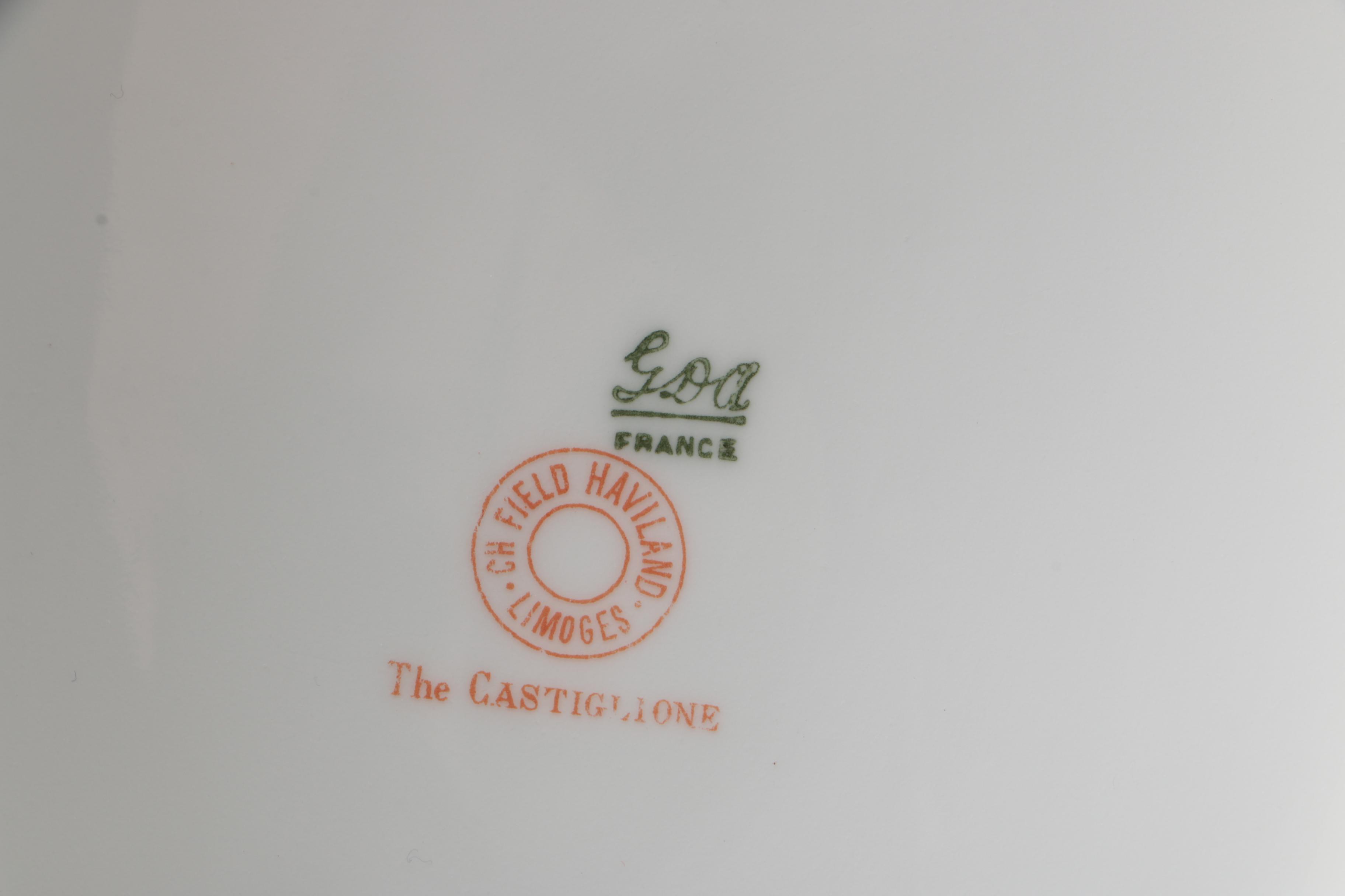 Circa 1920s GDA Haviland "Castiglione" Limoges Porcelain Covered Vegetable Dish