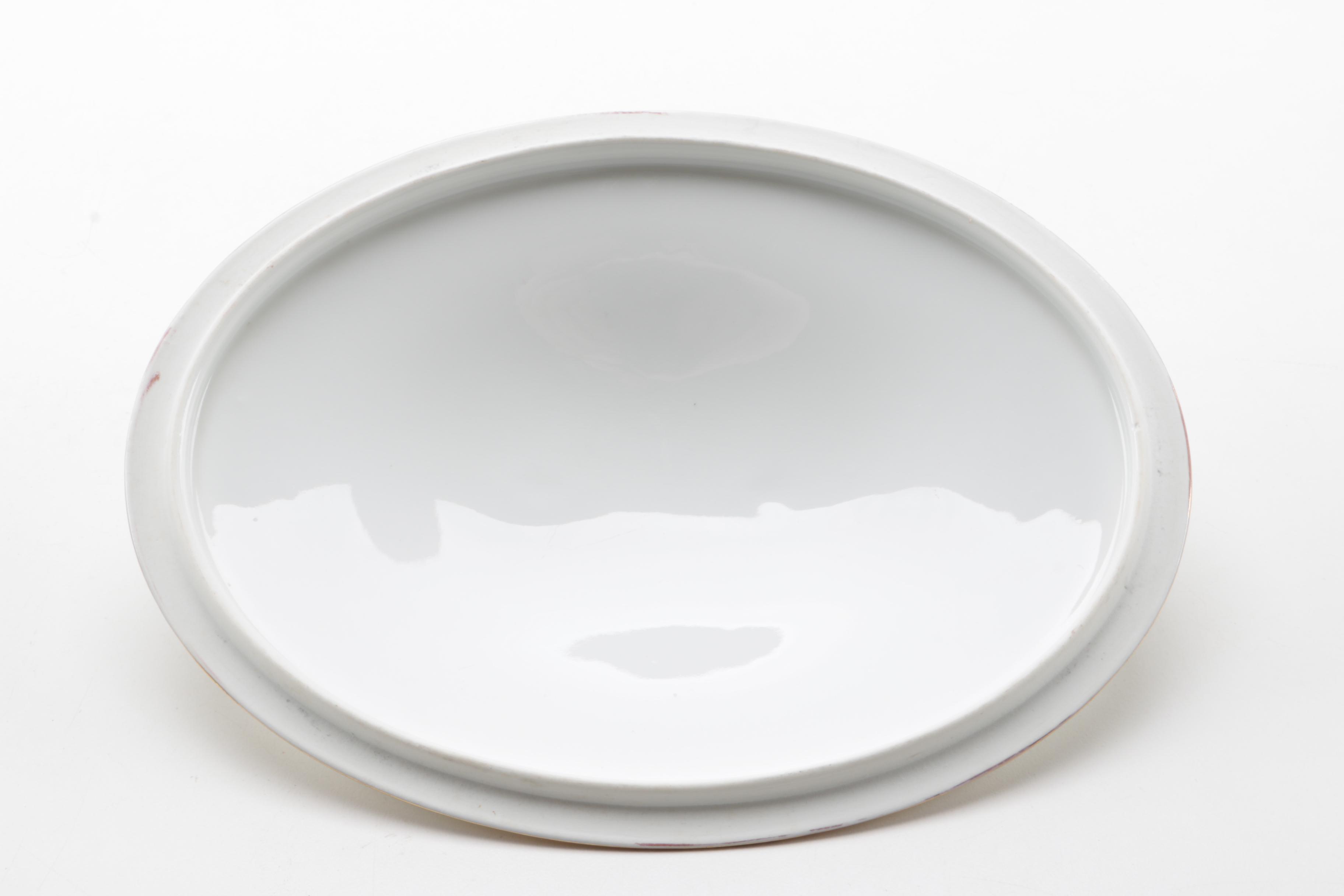 Circa 1920s GDA Haviland "Castiglione" Limoges Porcelain Covered Vegetable Dish