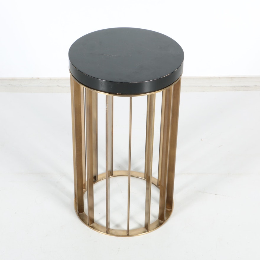 Modernist Metal Side Table by Baker