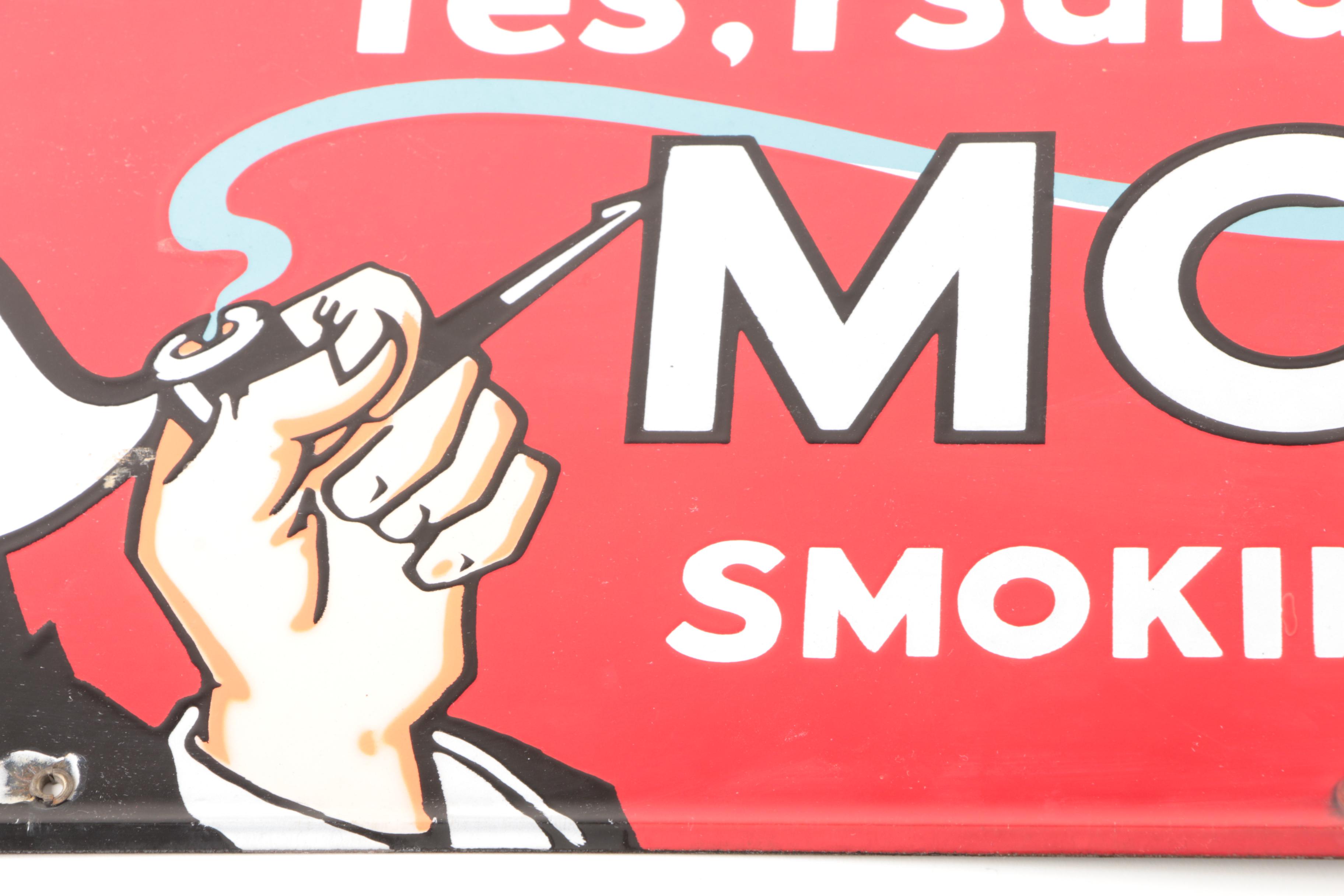 Model Smoking Tobacco Sign