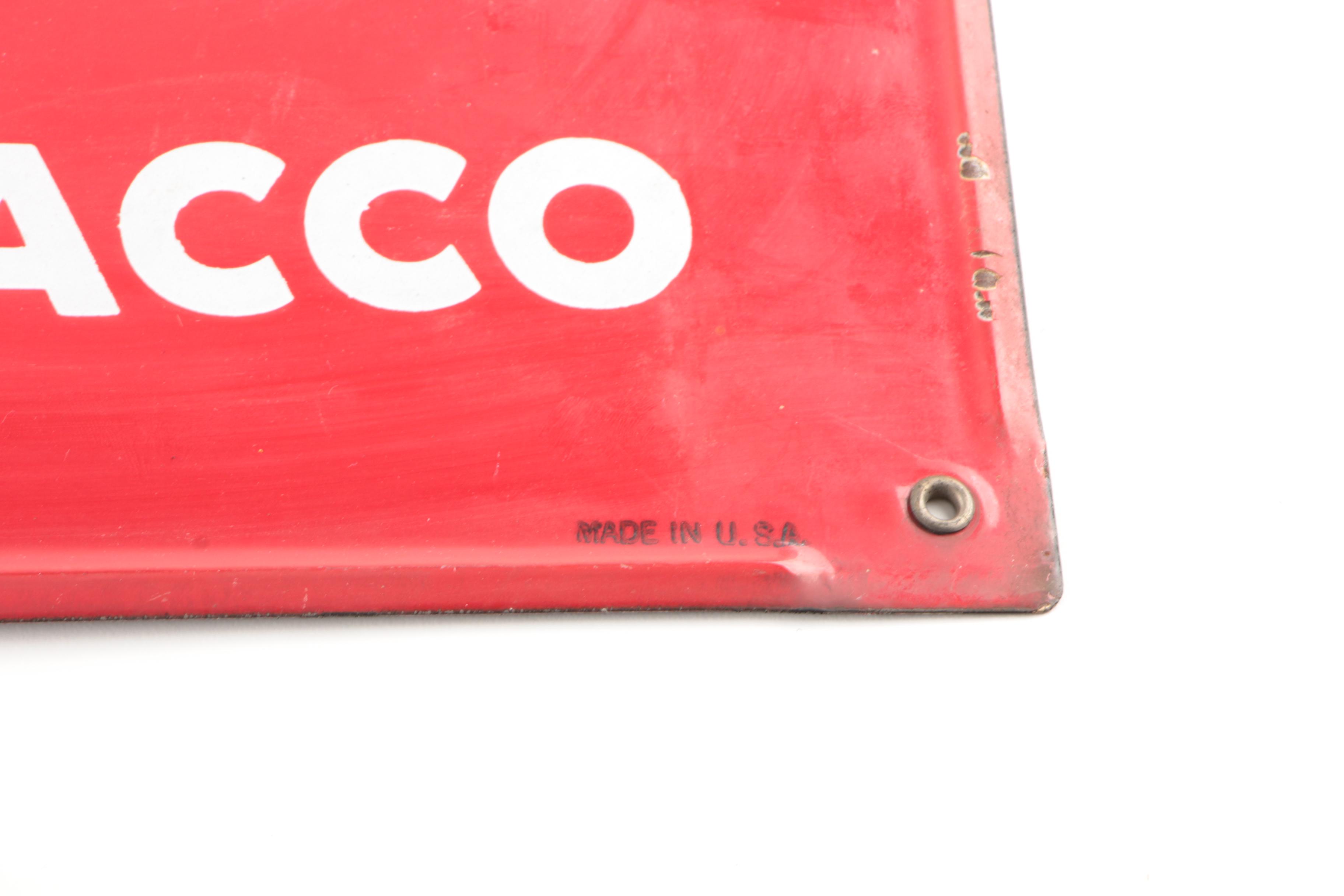 Model Smoking Tobacco Sign