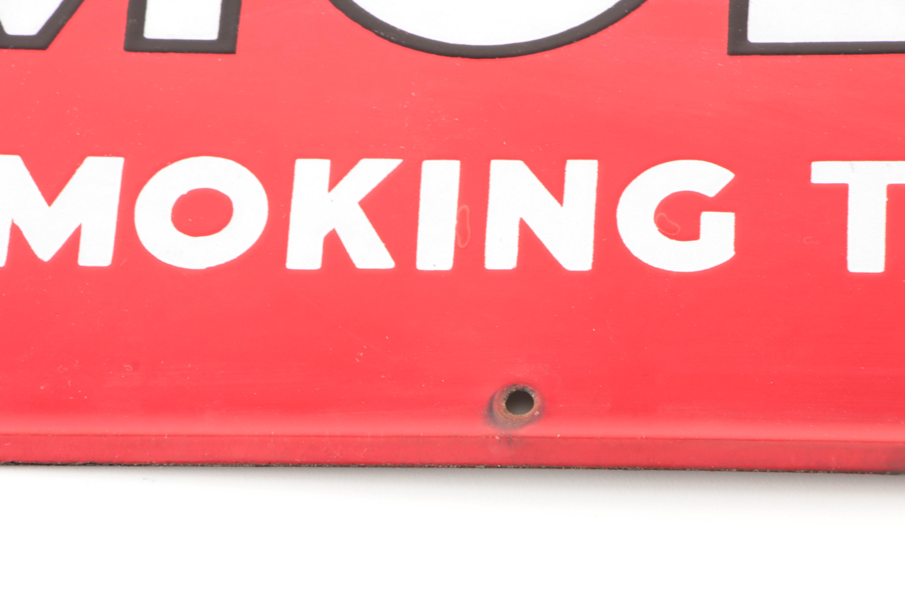 Model Smoking Tobacco Sign
