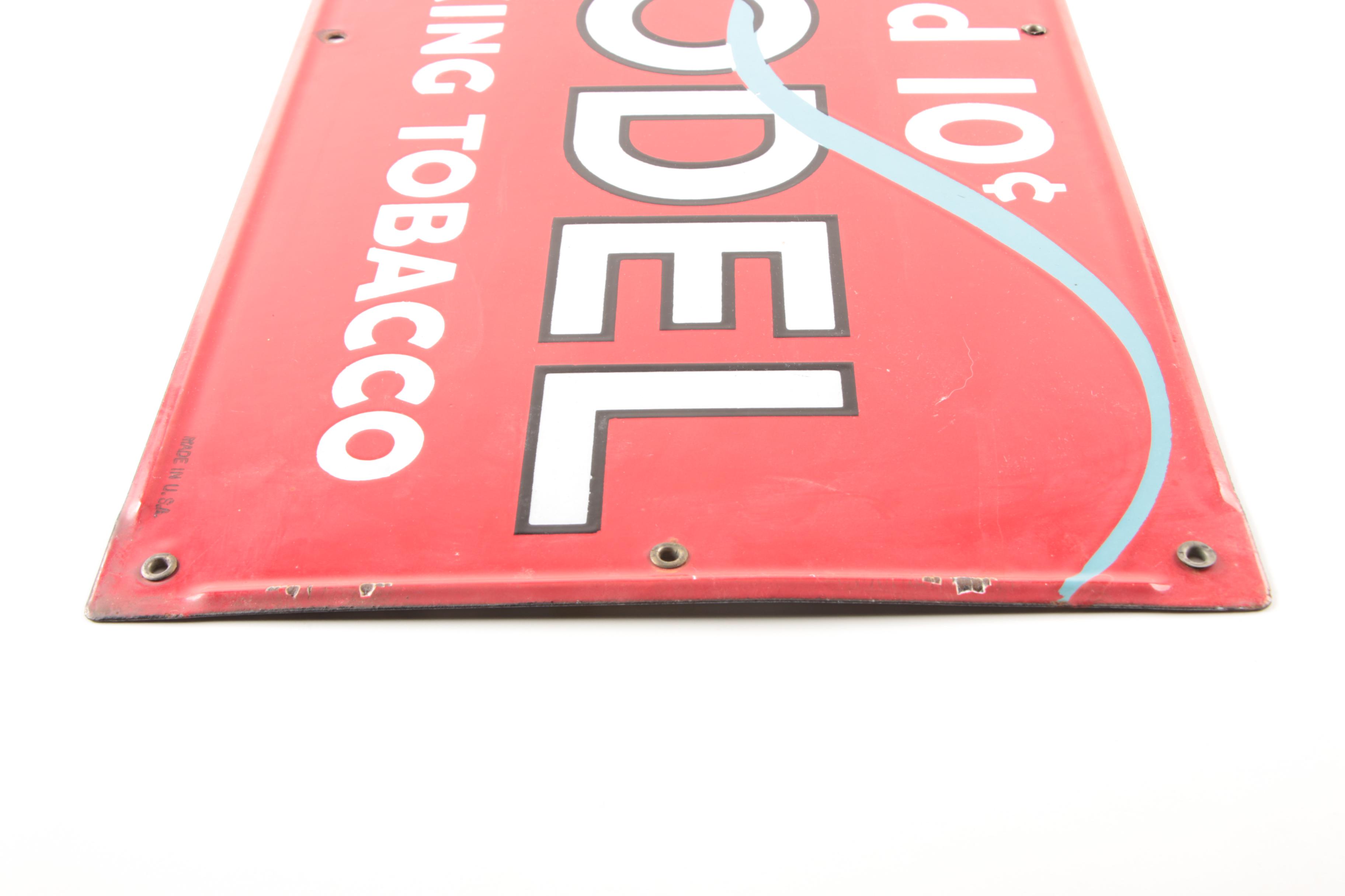 Model Smoking Tobacco Sign