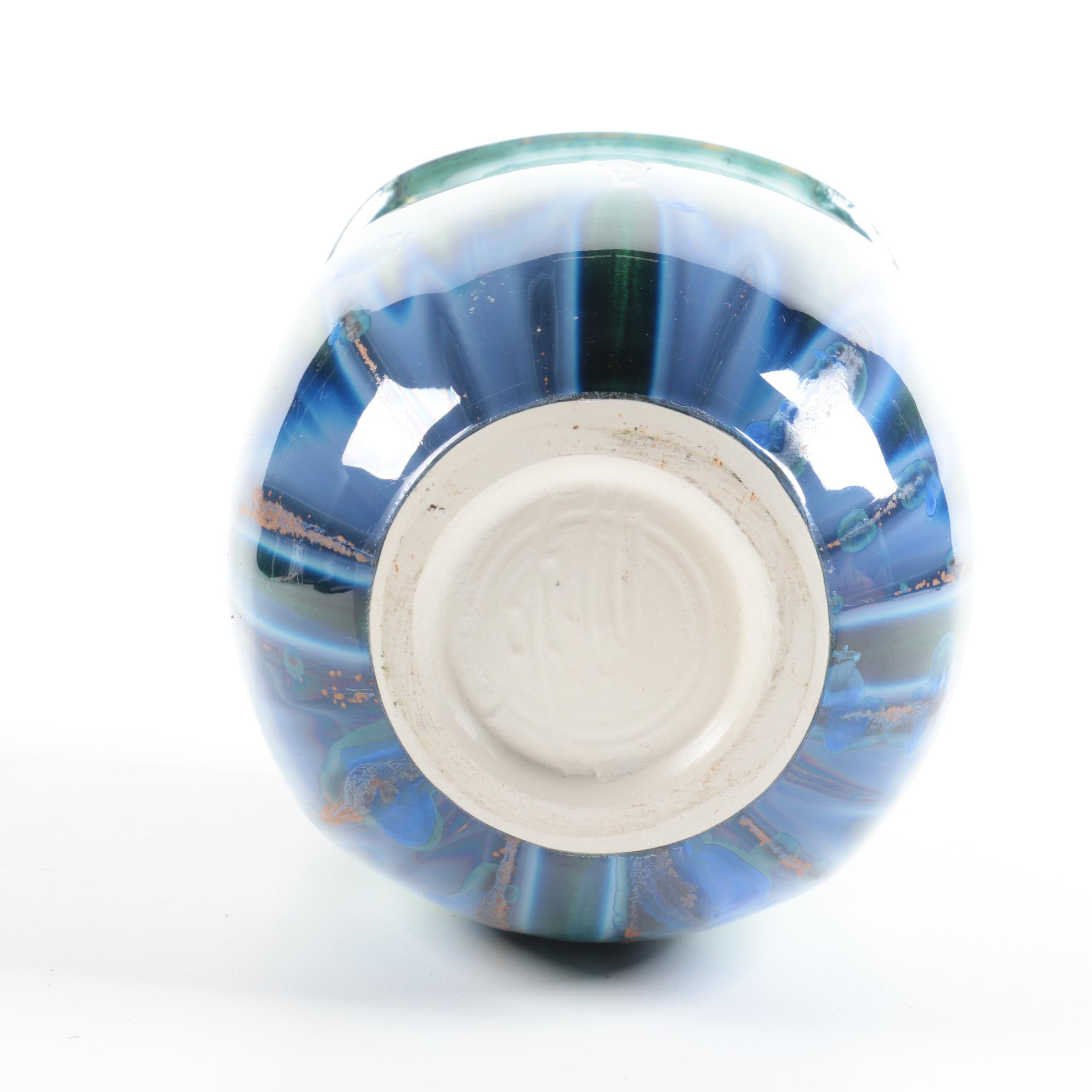 Hand Thrown Porcelain Crystalline Glazed Vase