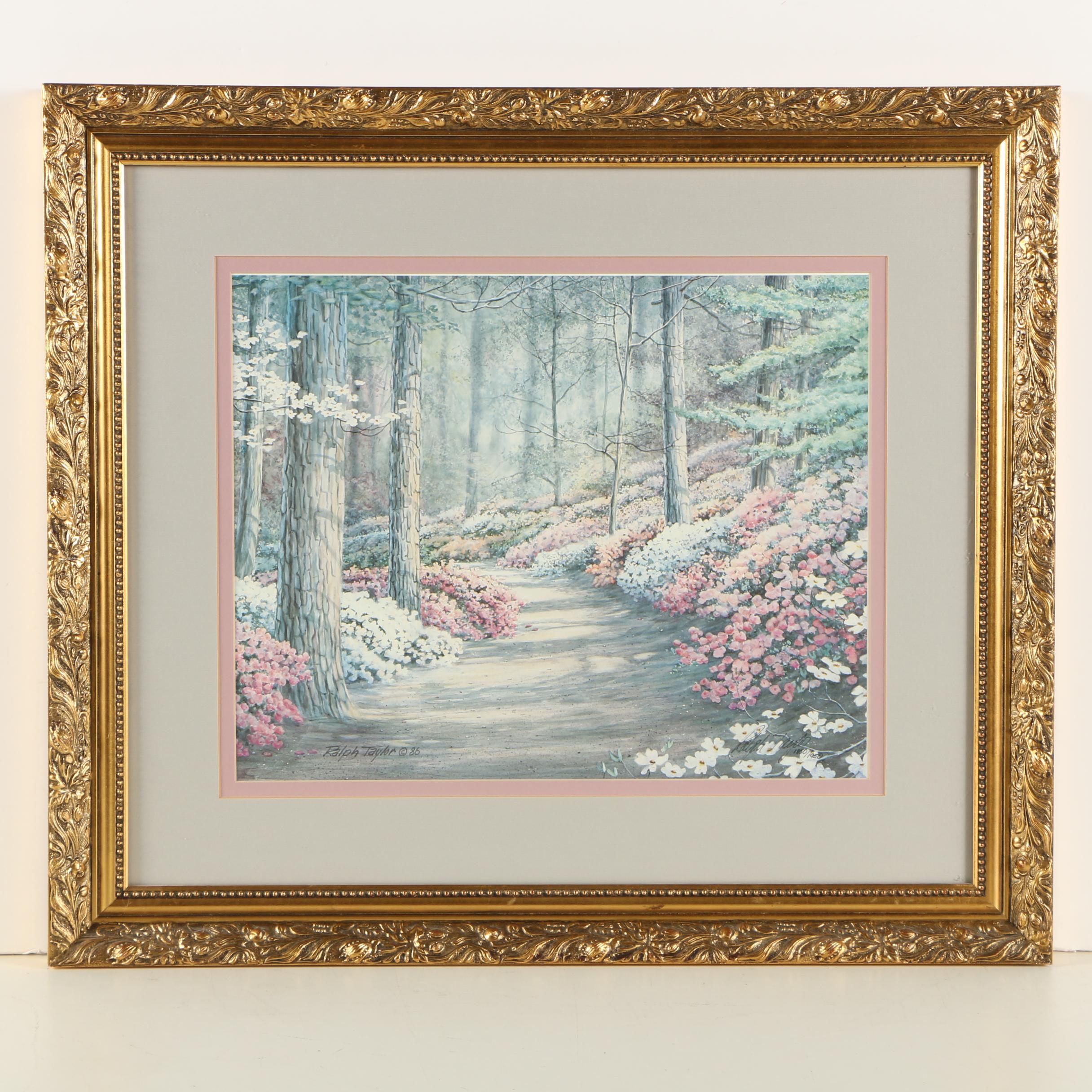 Ralph Taylor Limited Edition Offset Lithograph "Azalea Path"