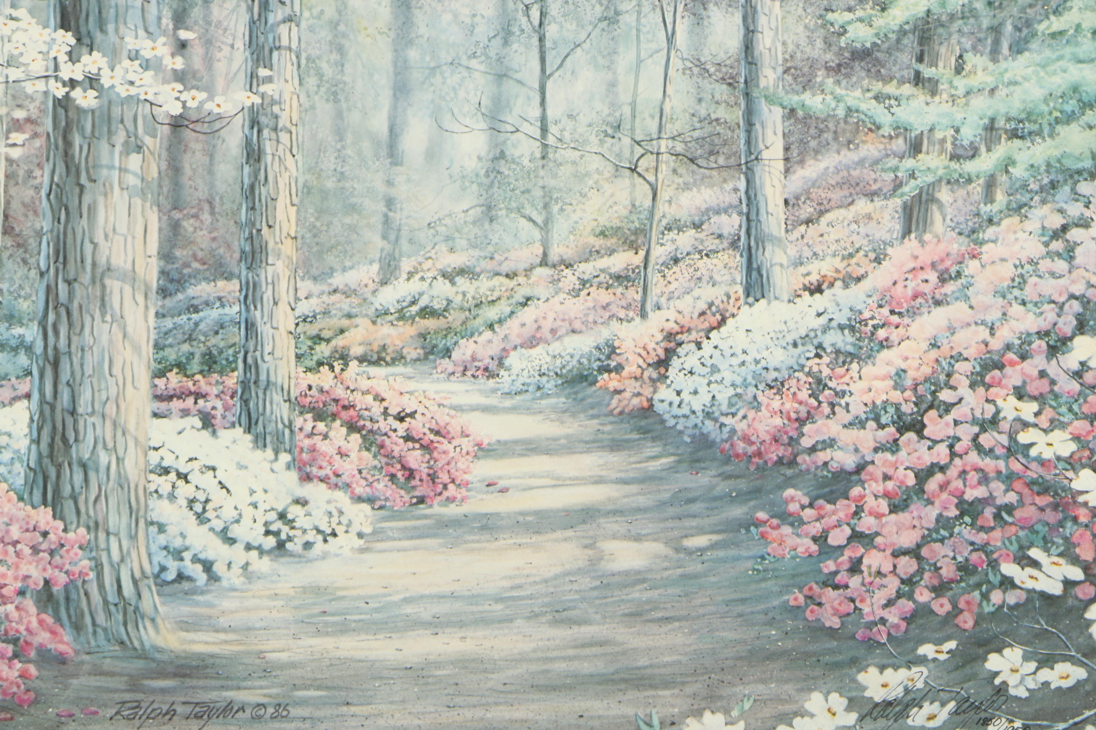 Ralph Taylor Limited Edition Offset Lithograph "Azalea Path"