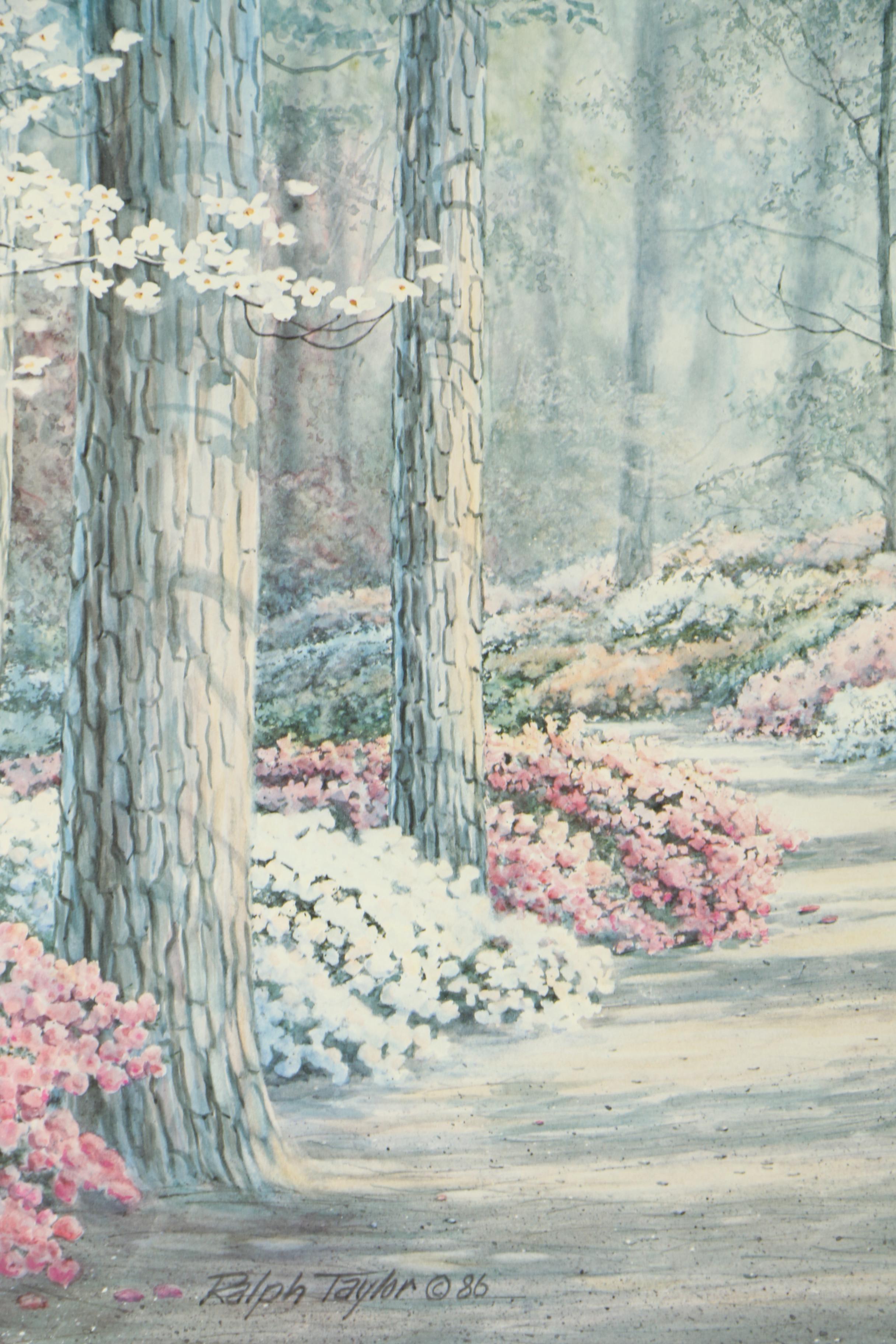 Ralph Taylor Limited Edition Offset Lithograph "Azalea Path"