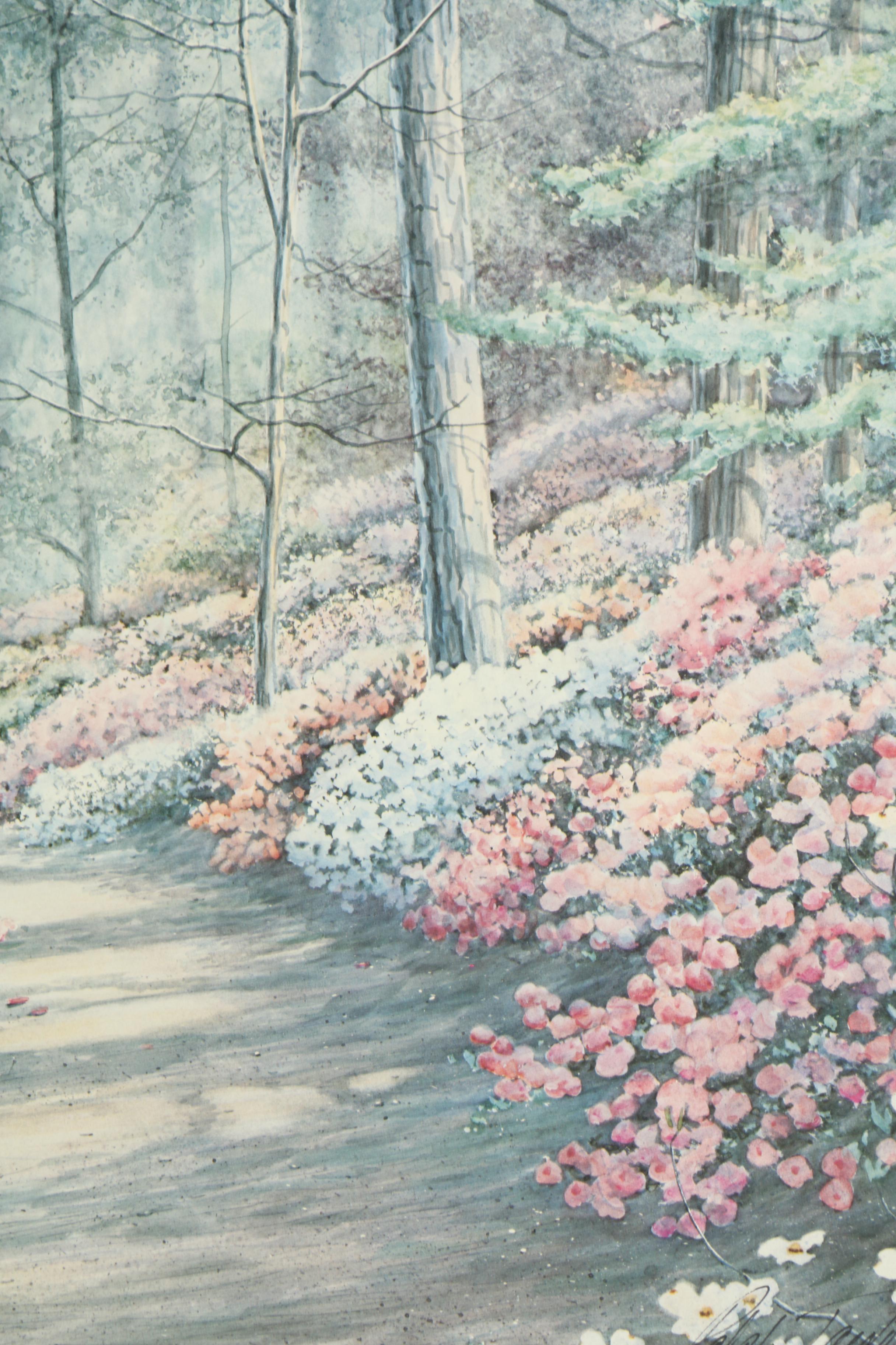 Ralph Taylor Limited Edition Offset Lithograph "Azalea Path"