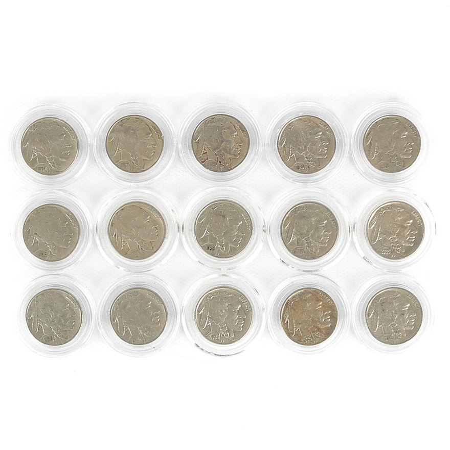 Fifteen Buffalo Nickels