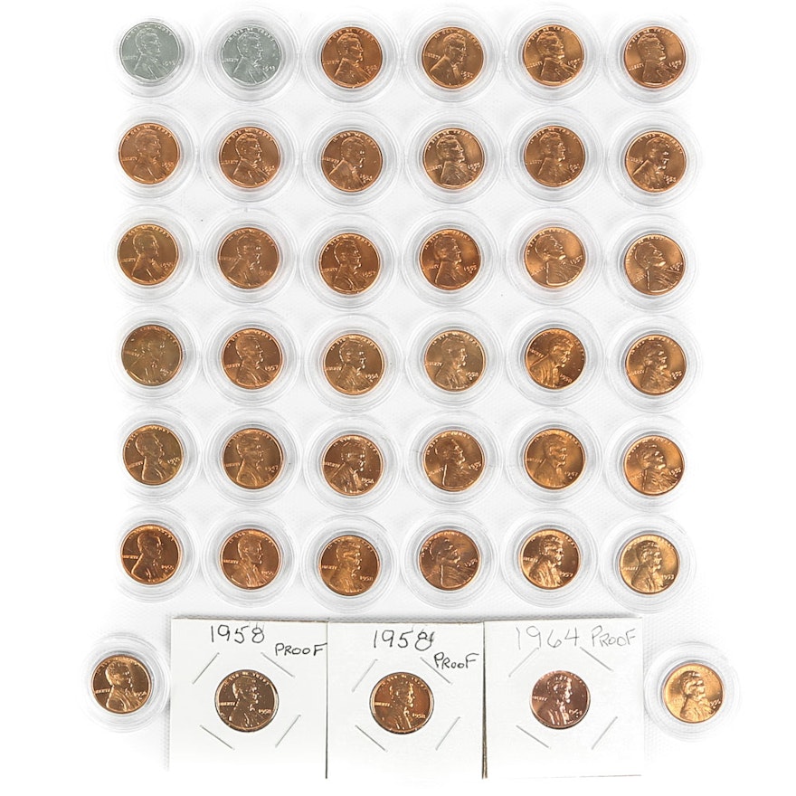 Fourty-One Uncirculated Wheat Pennies