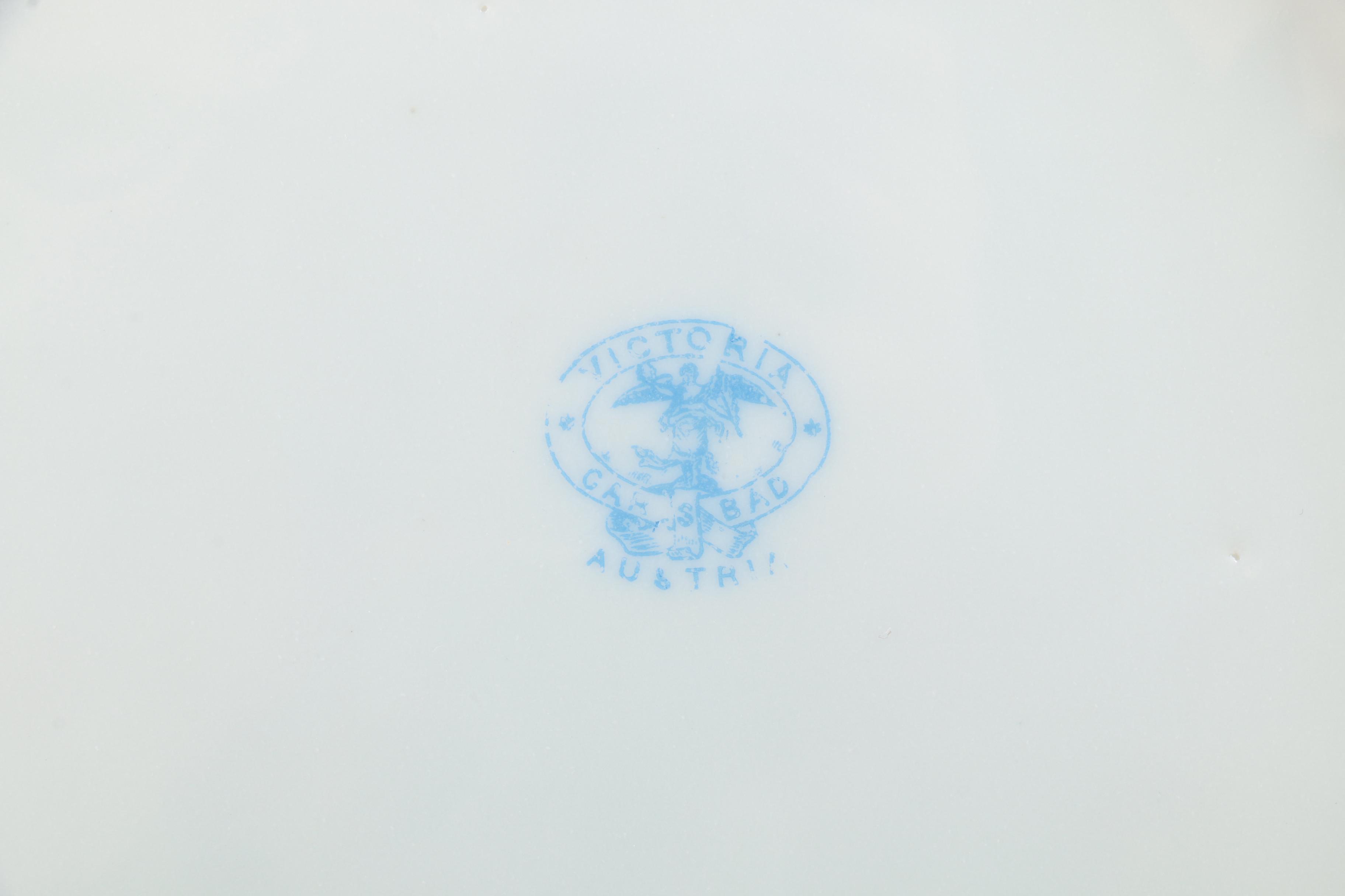 Set of Antique Carlsbad Austria Porcelain Fish Plates