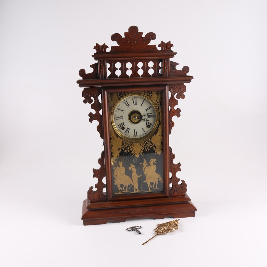 Fowler Gingerbread Mantel Clock