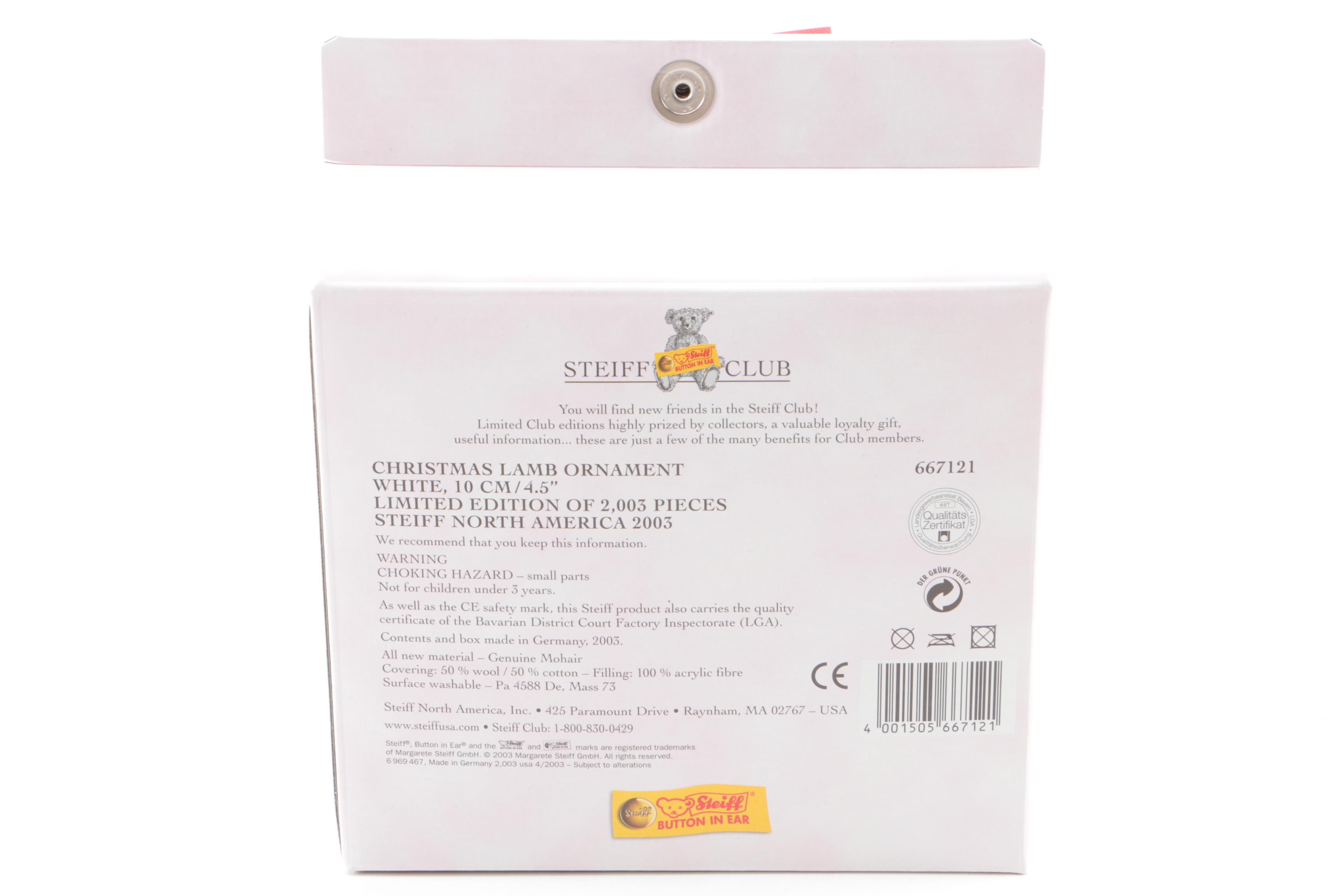 Steiff Animal Ornaments