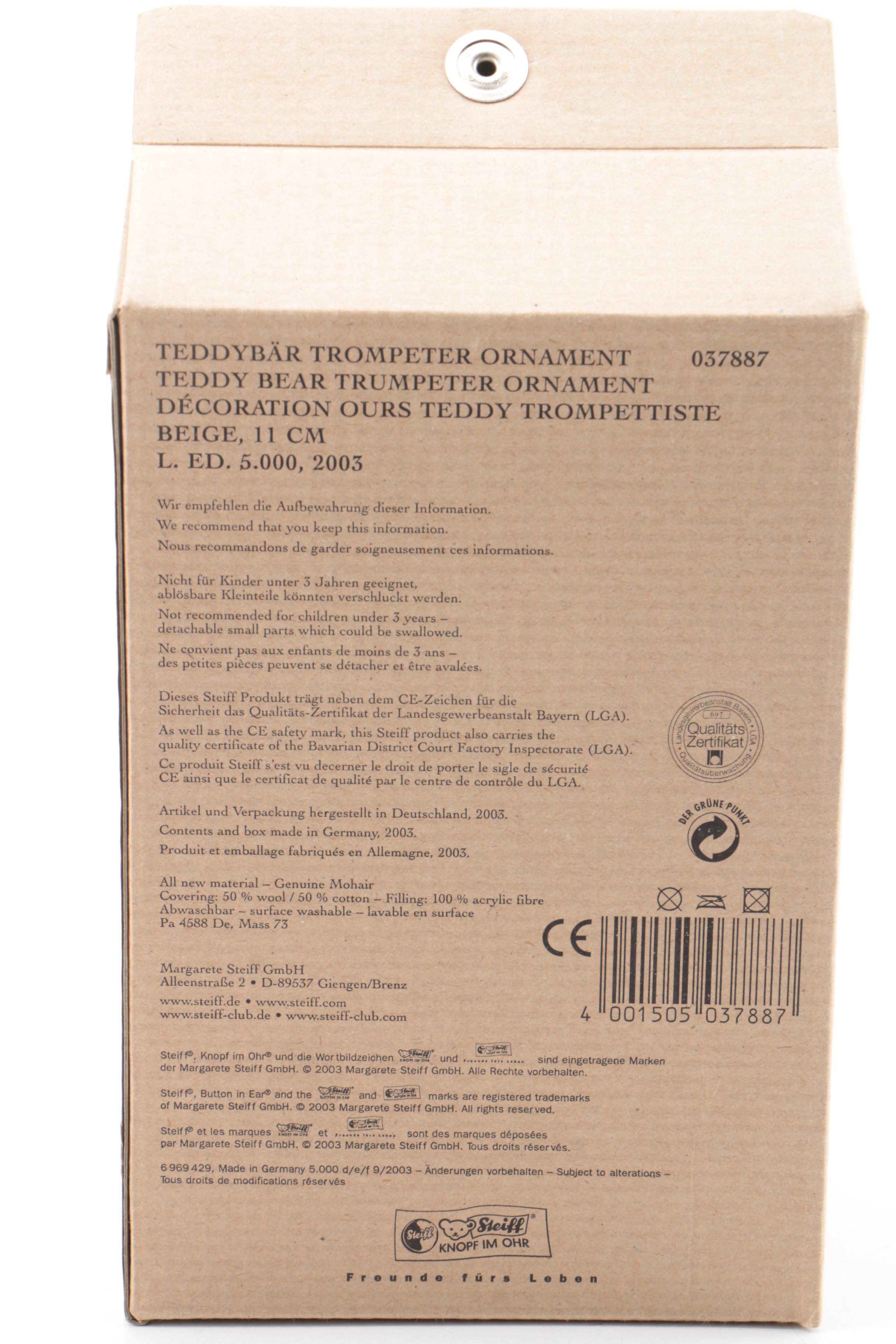 Steiff Animal Ornaments