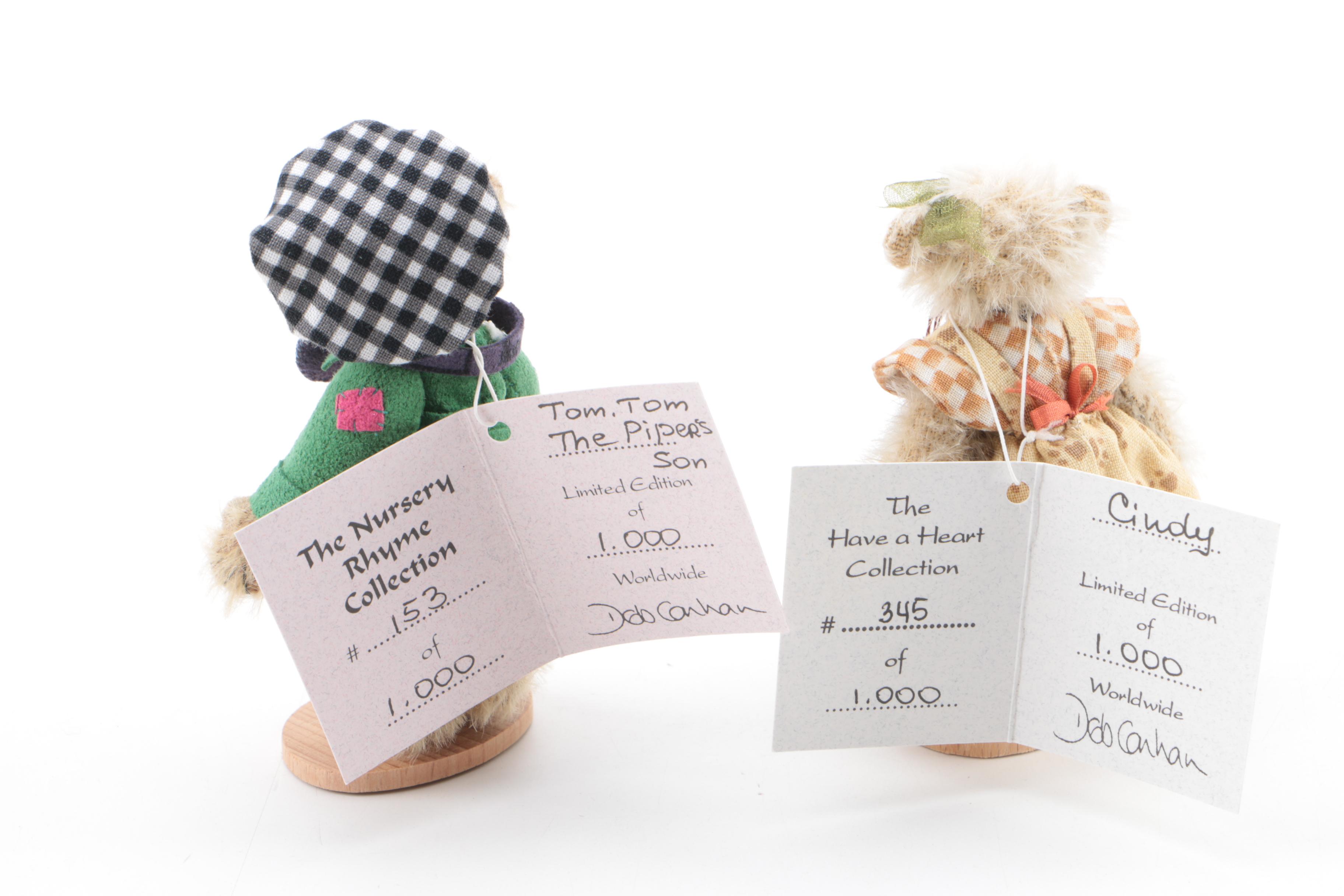 Deb Conham Signed Limited Edition Miniature Plush Animals