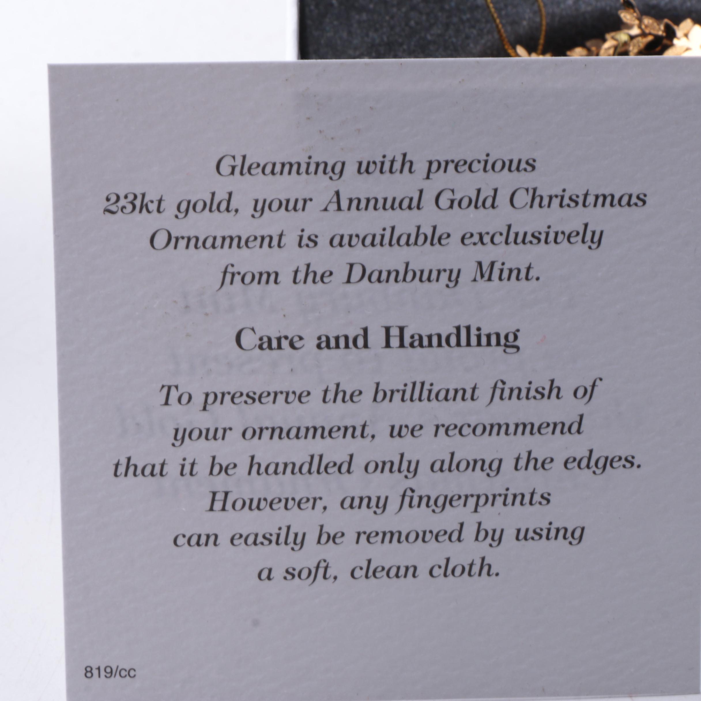 Danbury Mint 23 Karat Gold-Plated Ornament