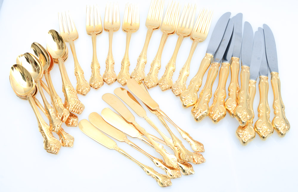 International Deep Silver "Golden Orleans" Flatware
