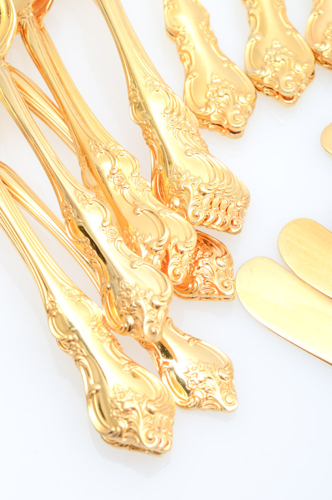 International Deep Silver "Golden Orleans" Flatware