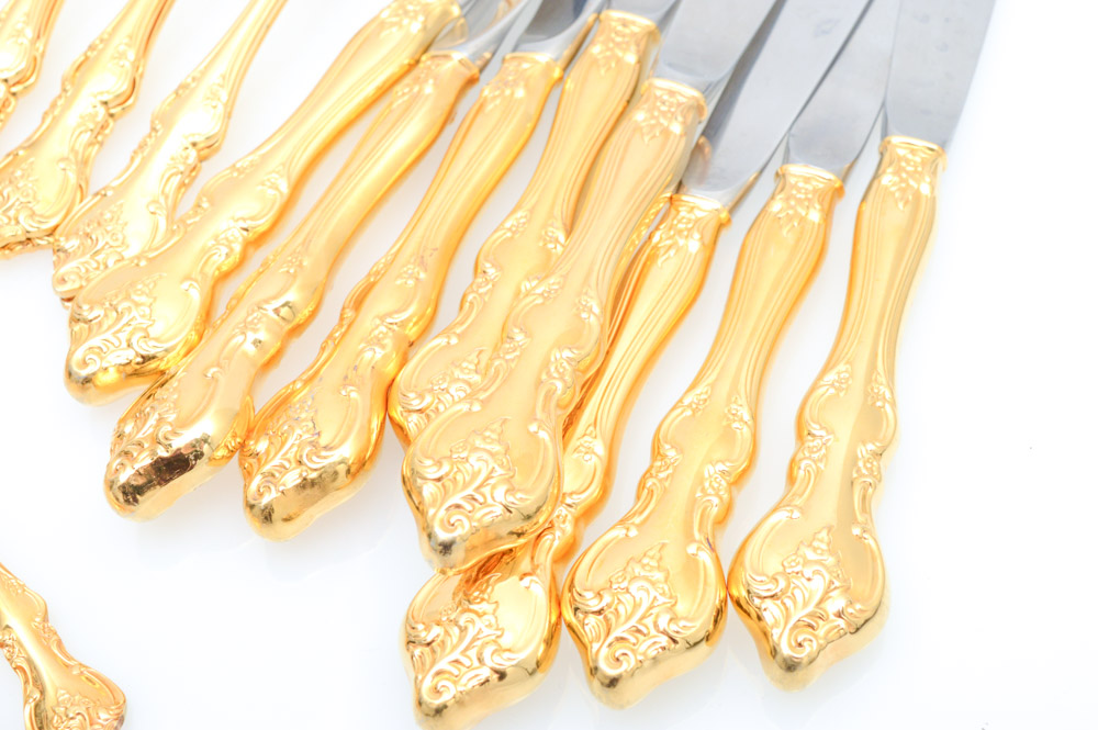 International Deep Silver "Golden Orleans" Flatware