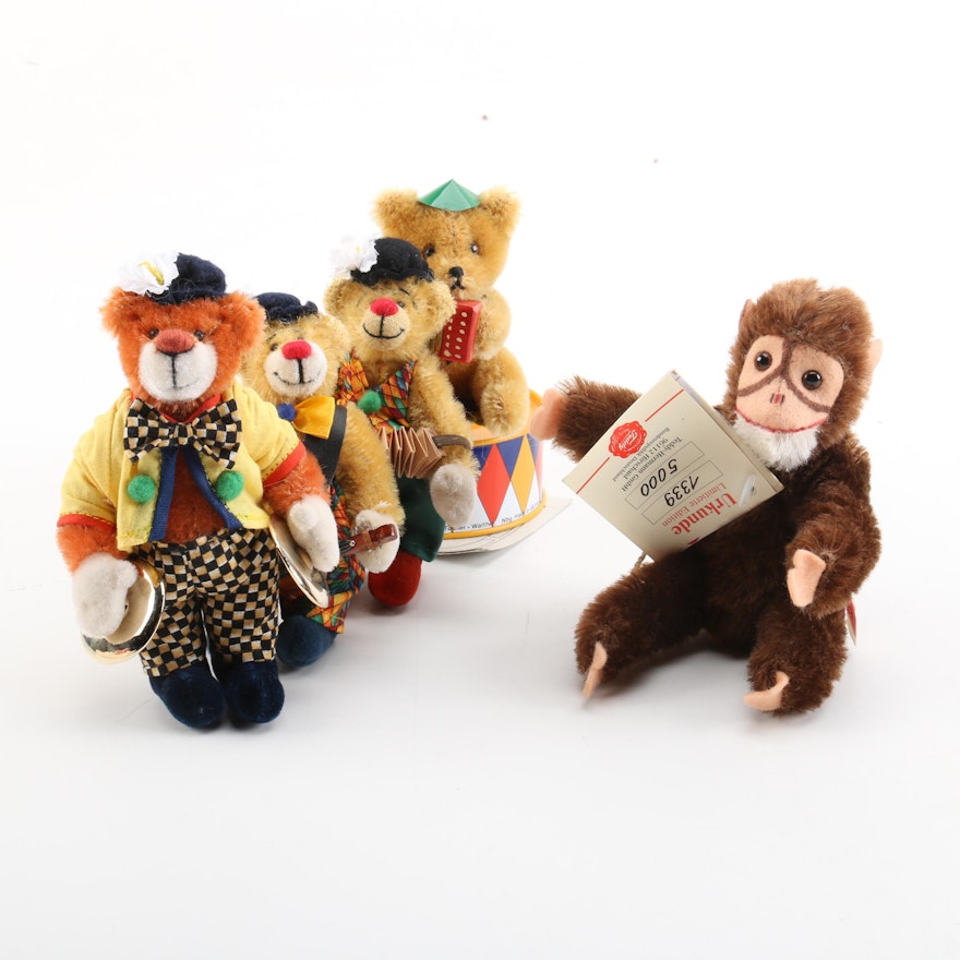 Limited Edition Hermann Teddy Miniature Clown Bears