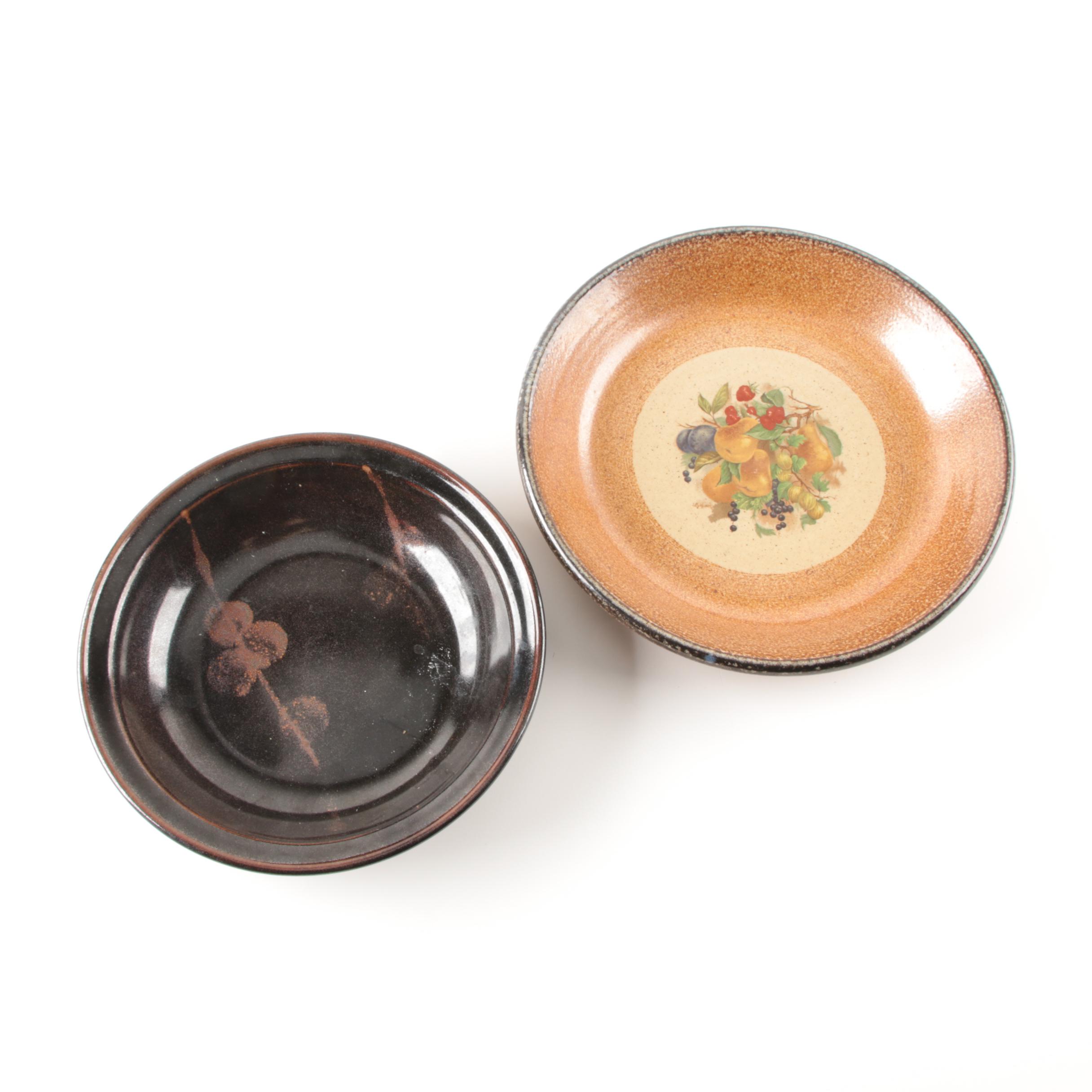 Stoneware Serving Bowls Including Stone Soldier Pottery