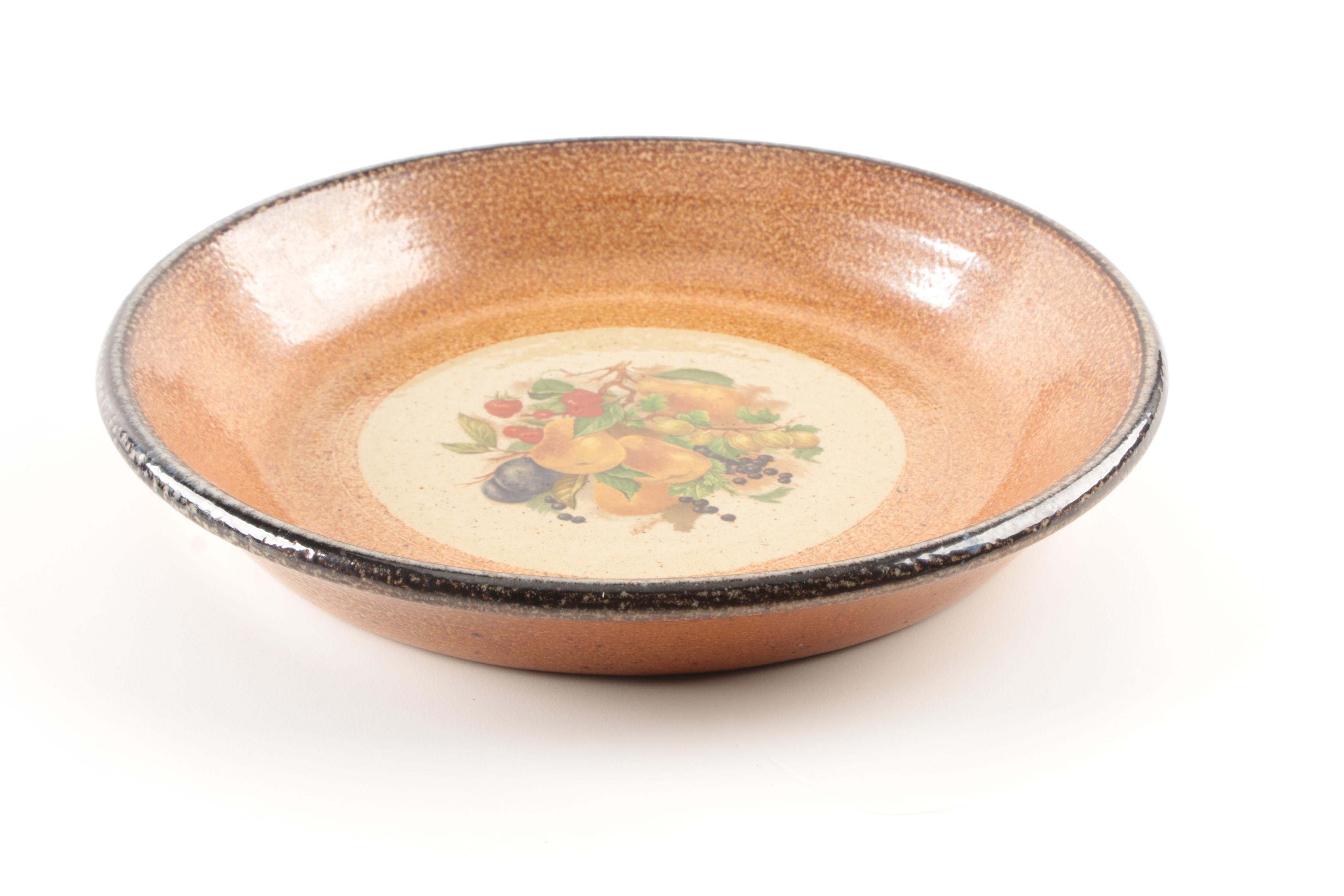 Stoneware Serving Bowls Including Stone Soldier Pottery