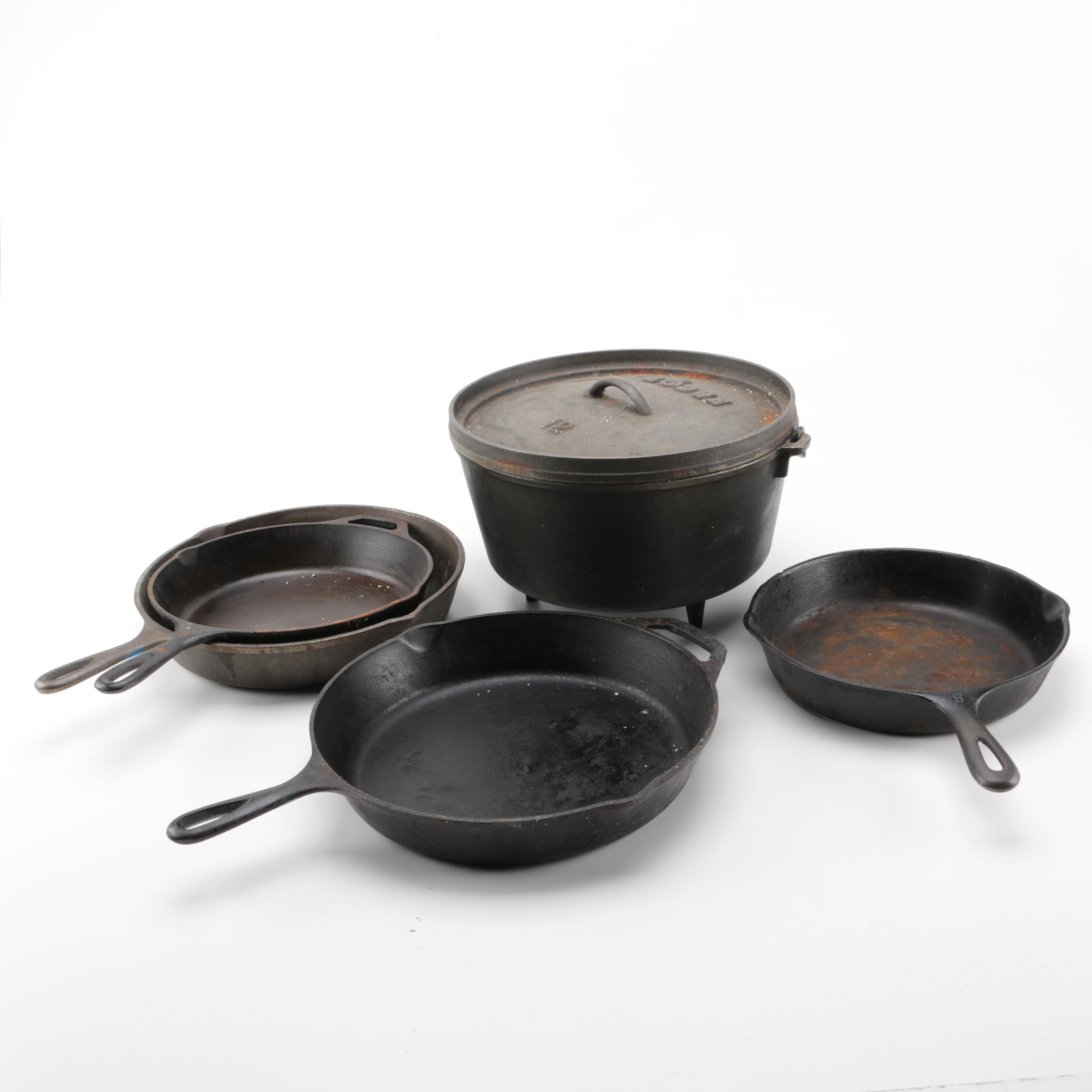 Cast Iron Cookware Including Wagner Ware and Lodge