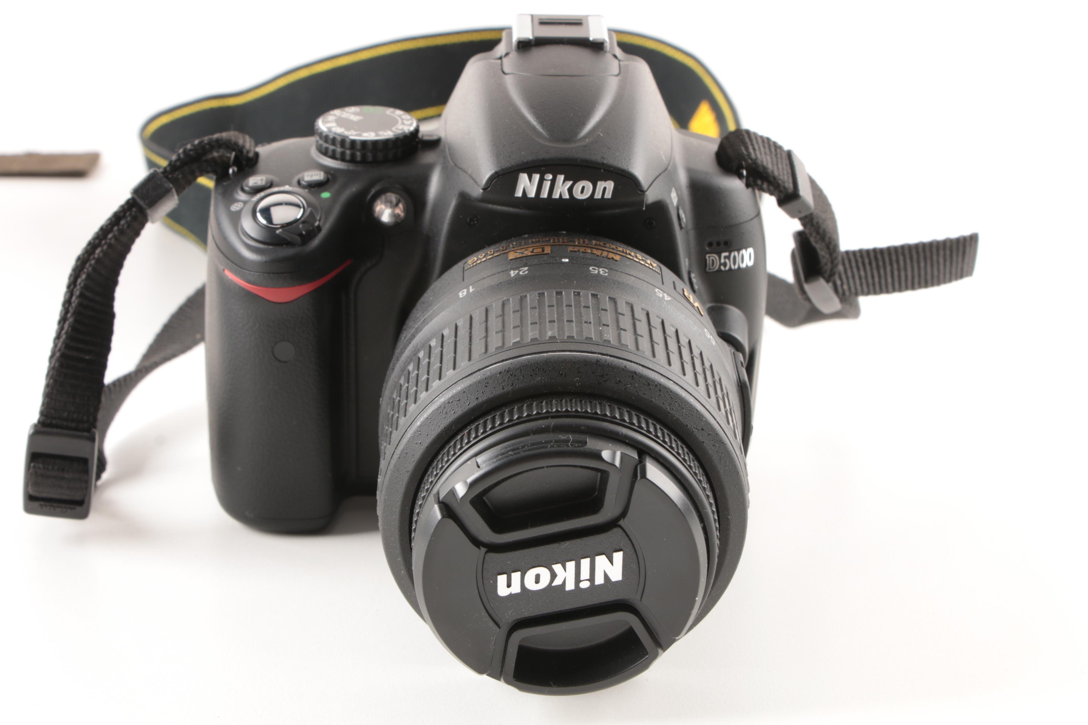 Nikon D5000 Camera with Accessories and Case