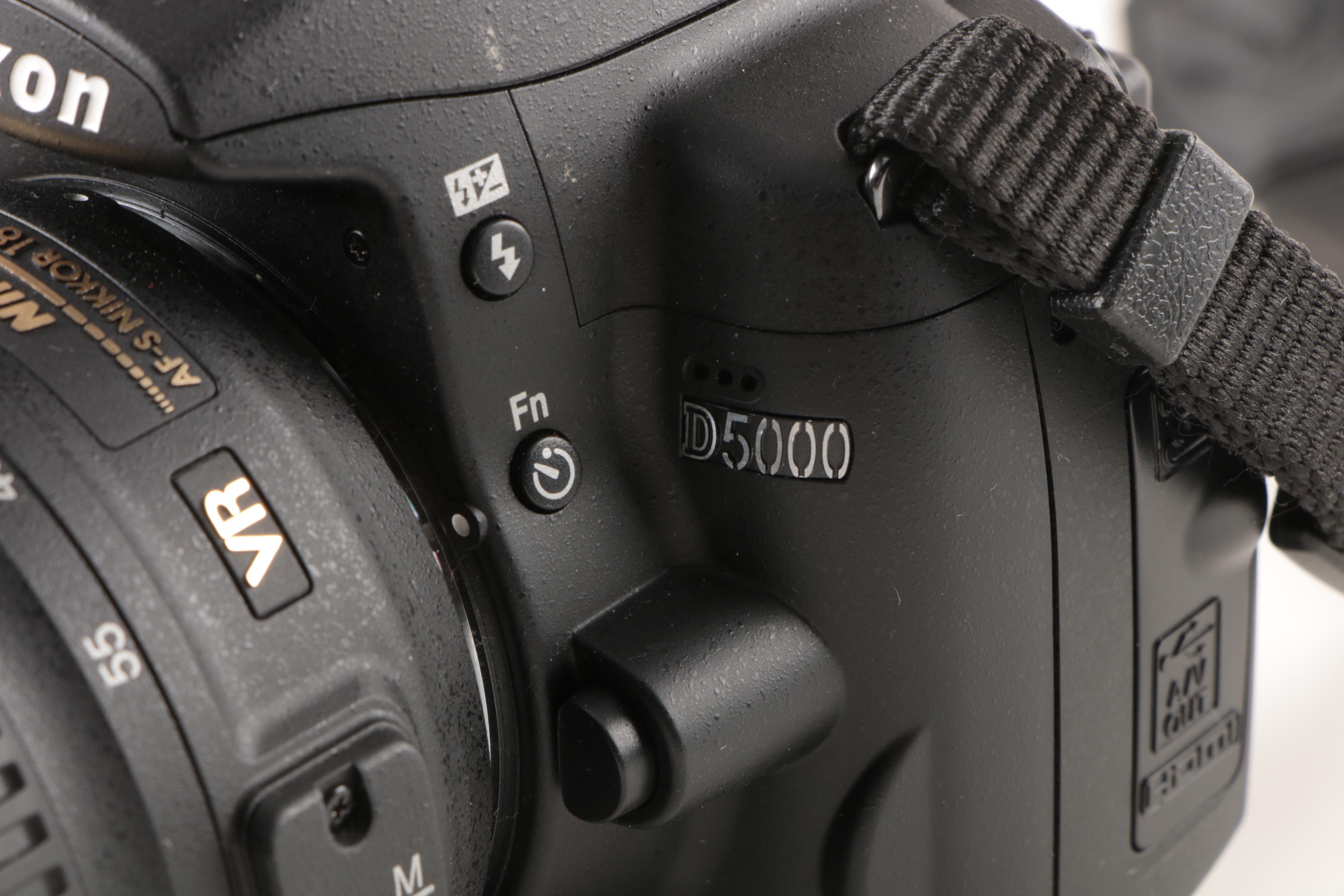 Nikon D5000 Camera with Accessories and Case