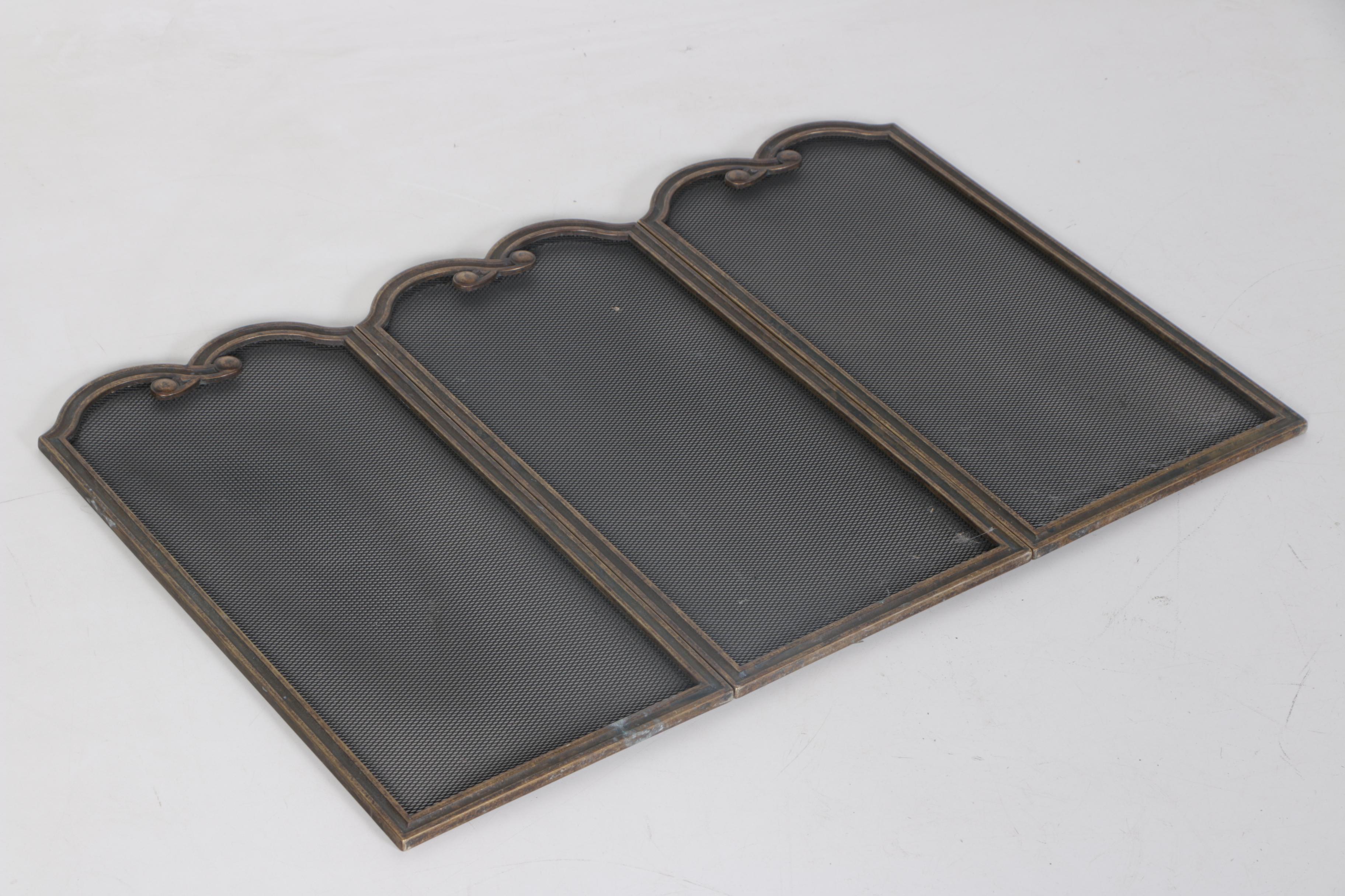 Brass Fireplace Screen and Hearth Accessories