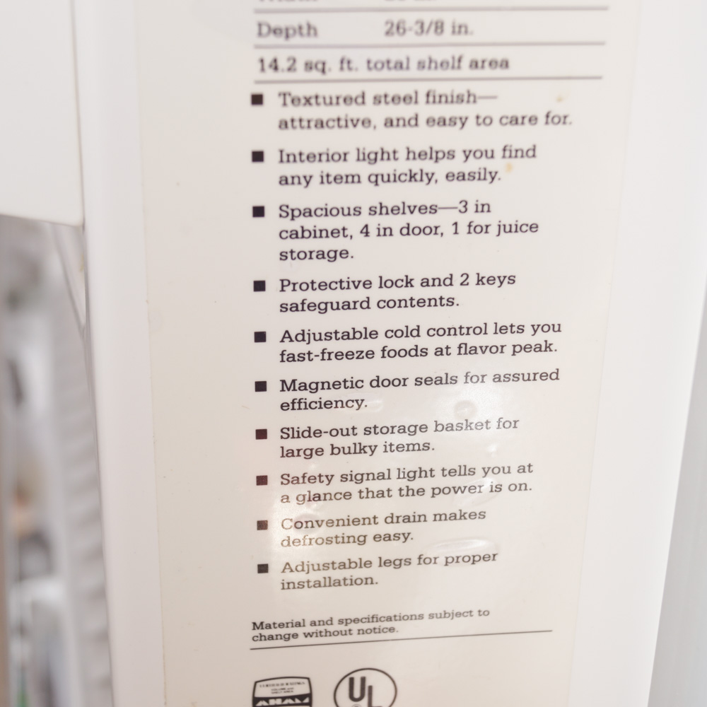 Kenmore "Signature 2000" Upright Freezer