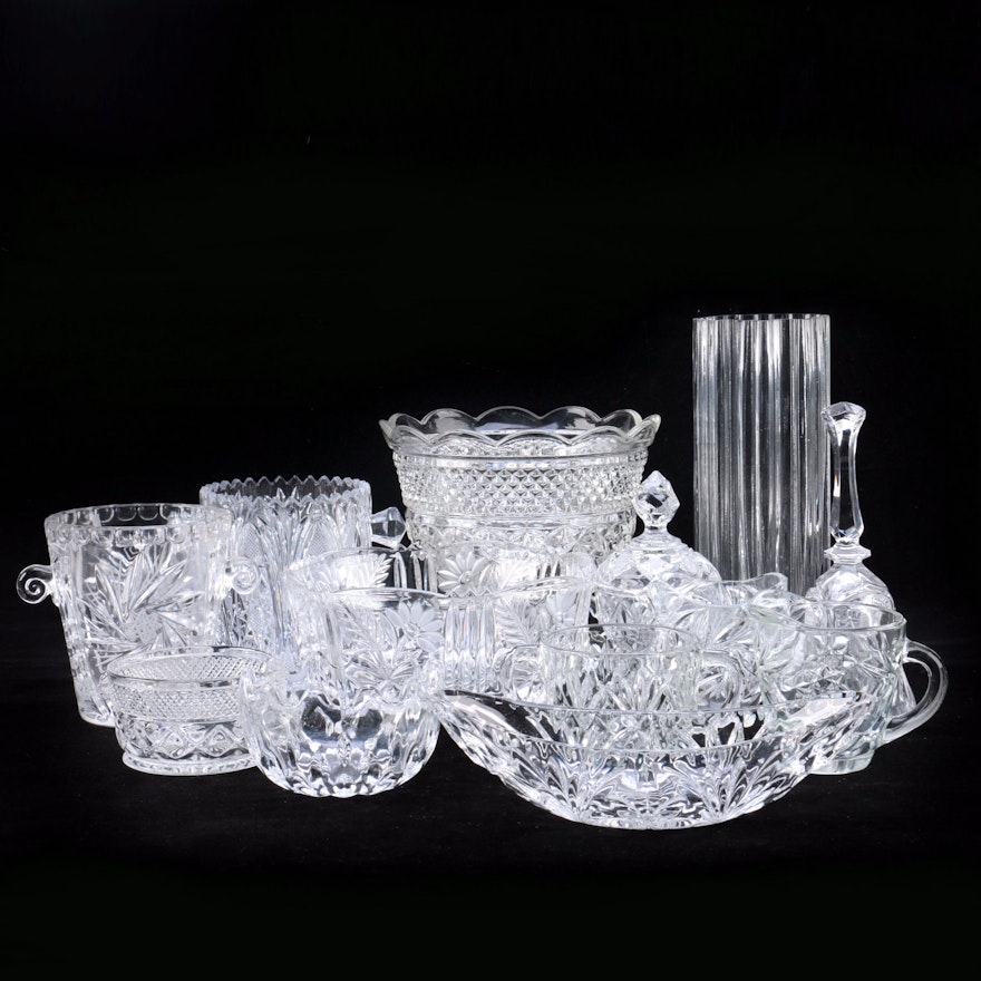 Pressed Glass Serveware and Decor