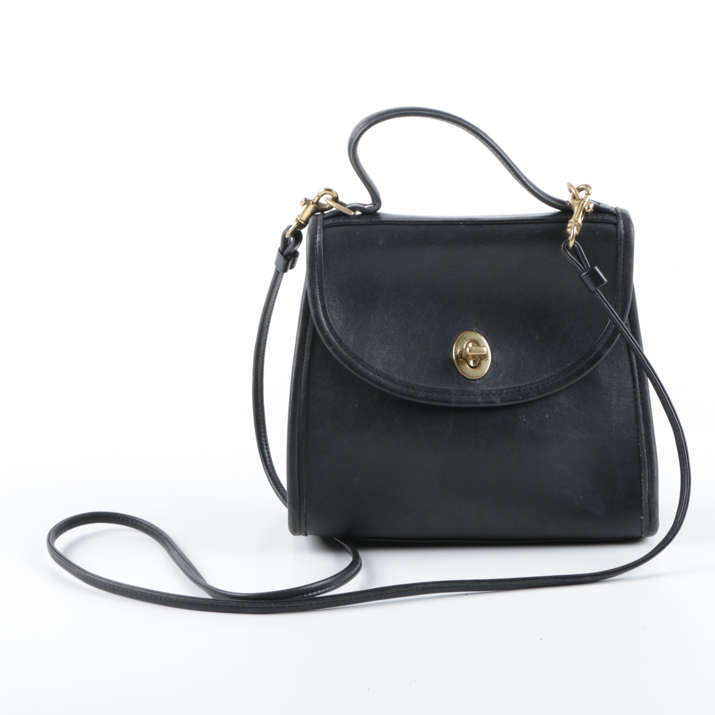 Circa 1996 Coach Regina Black Leather Crossbody